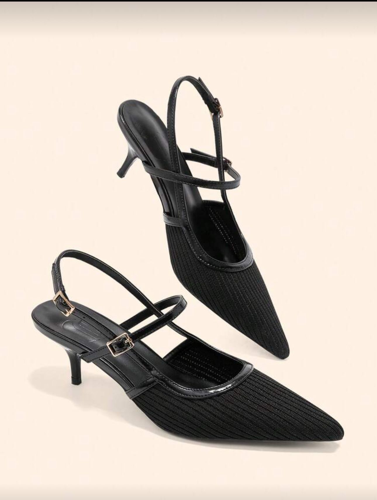 Textured Black Stiletto
