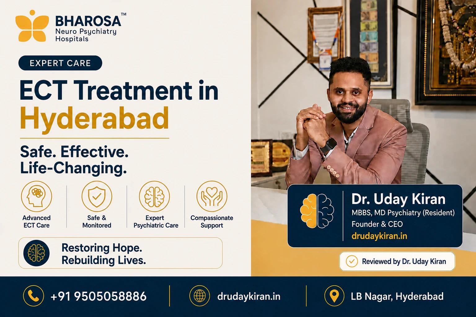 ECT Treatment in Hyderabad by Dr. Uday Kiran: Everything You Need to Know
