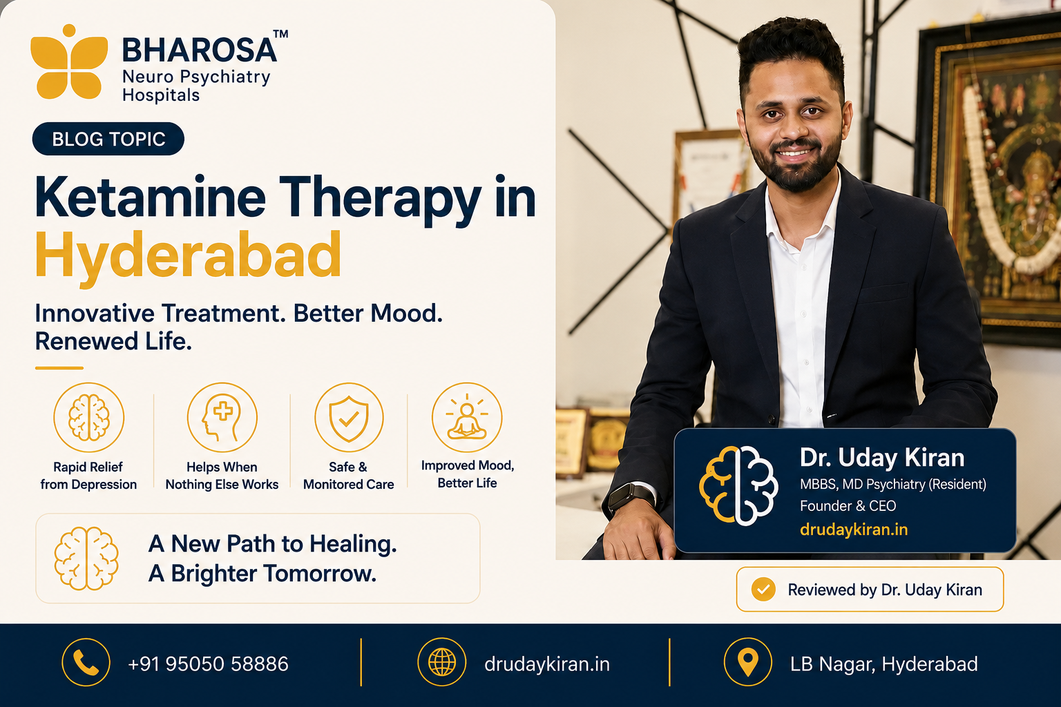 Ketamine Therapy in Hyderabad by Dr. Uday Kiran