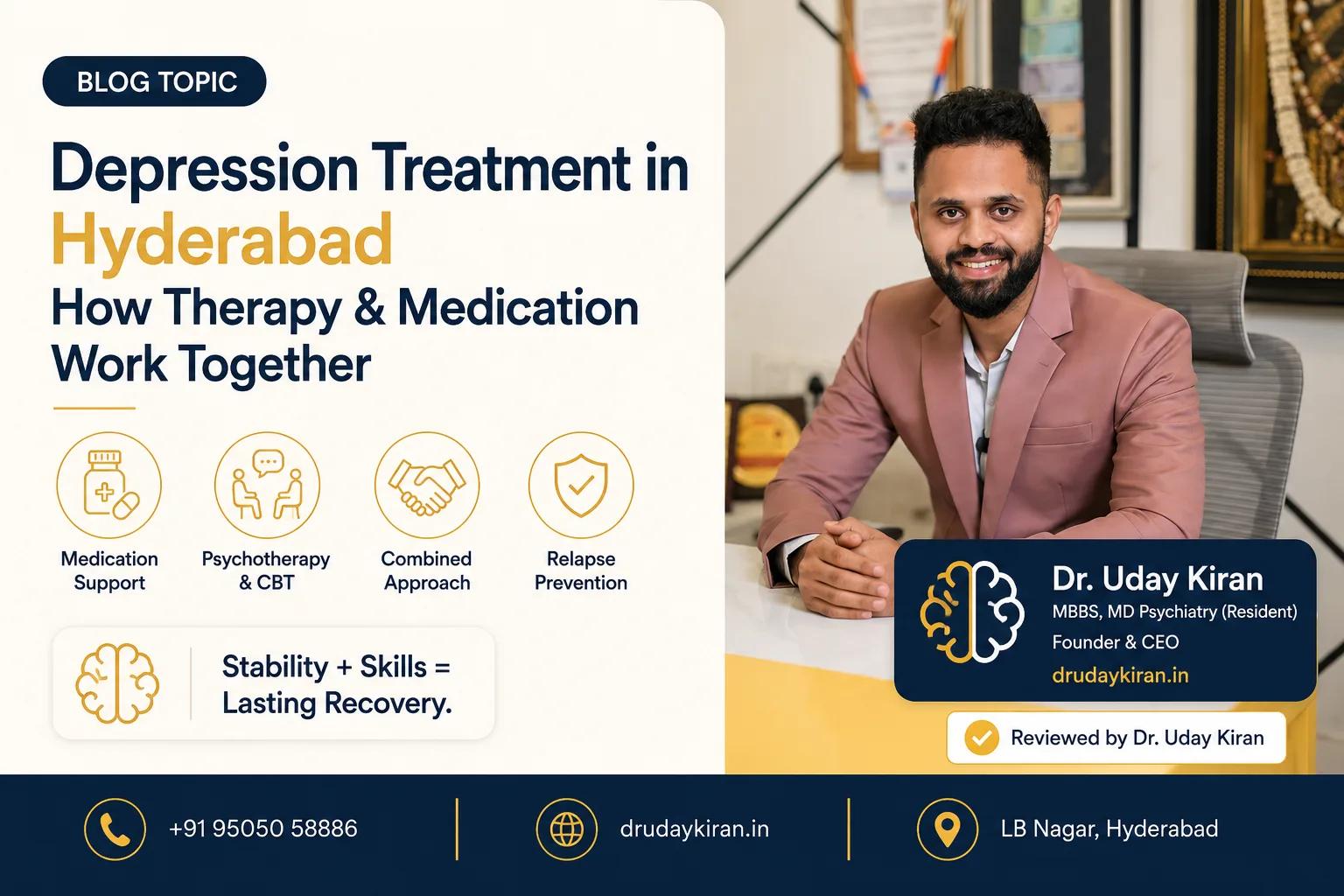 How Psychotherapy and Medication Work Together for Depression Treatment in Hyderabad