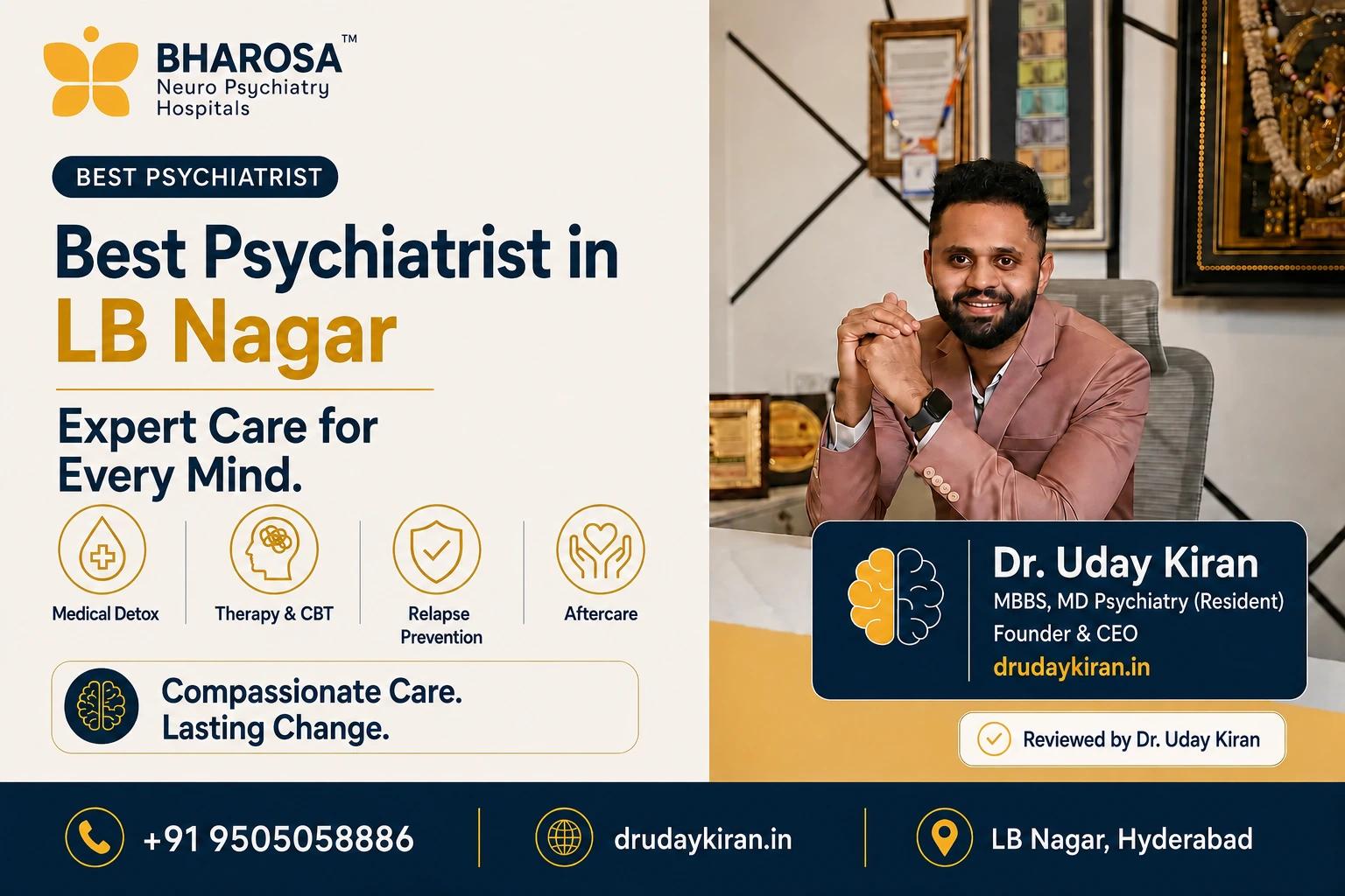 Best Psychiatrist in LB Nagar: Meet Dr. Uday Kiran