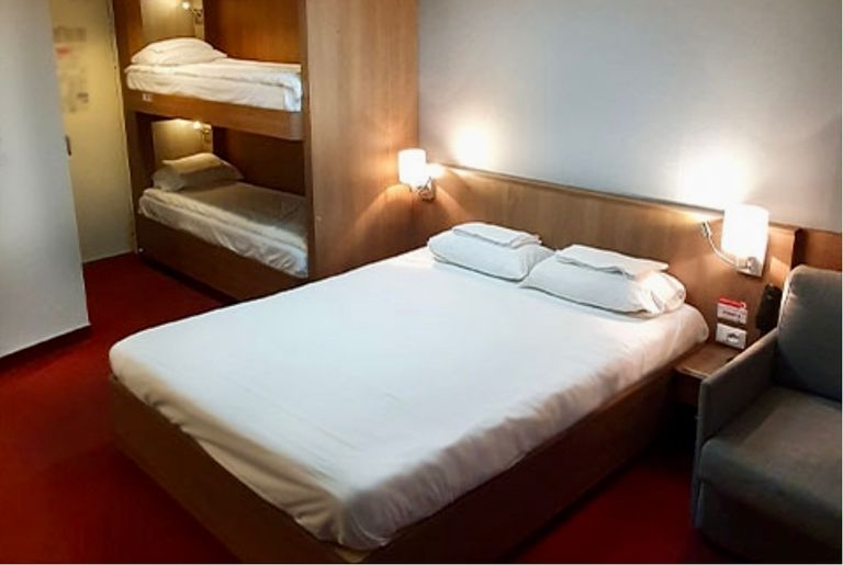 5 Berth Outside Family Cabin with a Private Bathroom (1 Double Bed, 1 Sofa Bed and 2 Bunk Beds)