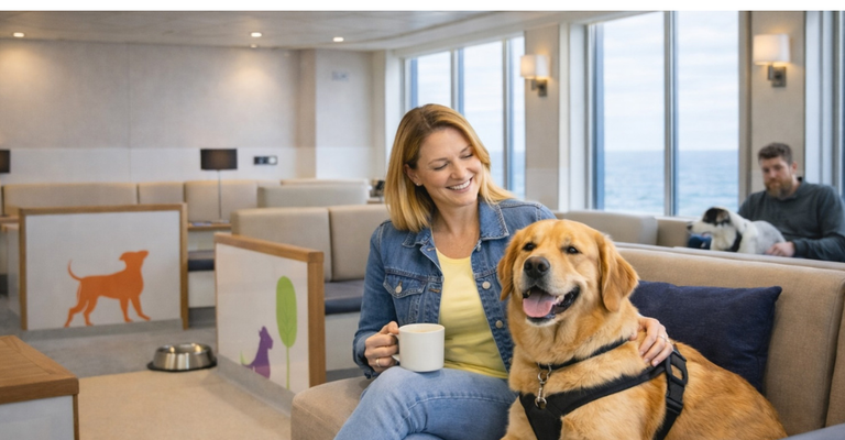 P&O Ferries Pet Lounge Dover Calais: viaje com seu cão a bordo