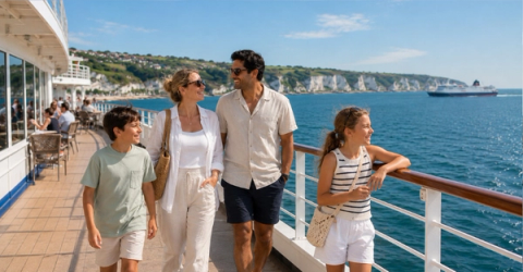 Dieppe to Newhaven ferry to the UK from 137€ per car + 4 people with DFDS