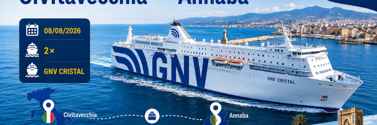 Neue Fährverbindung von GNV Civitavecchia Annaba zwischen Italien und Algerien