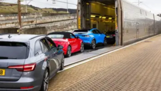 LeShuttle Vehicle Departure