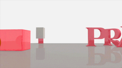 3D animatic research for Prada's Gloss Candy perfume campaign