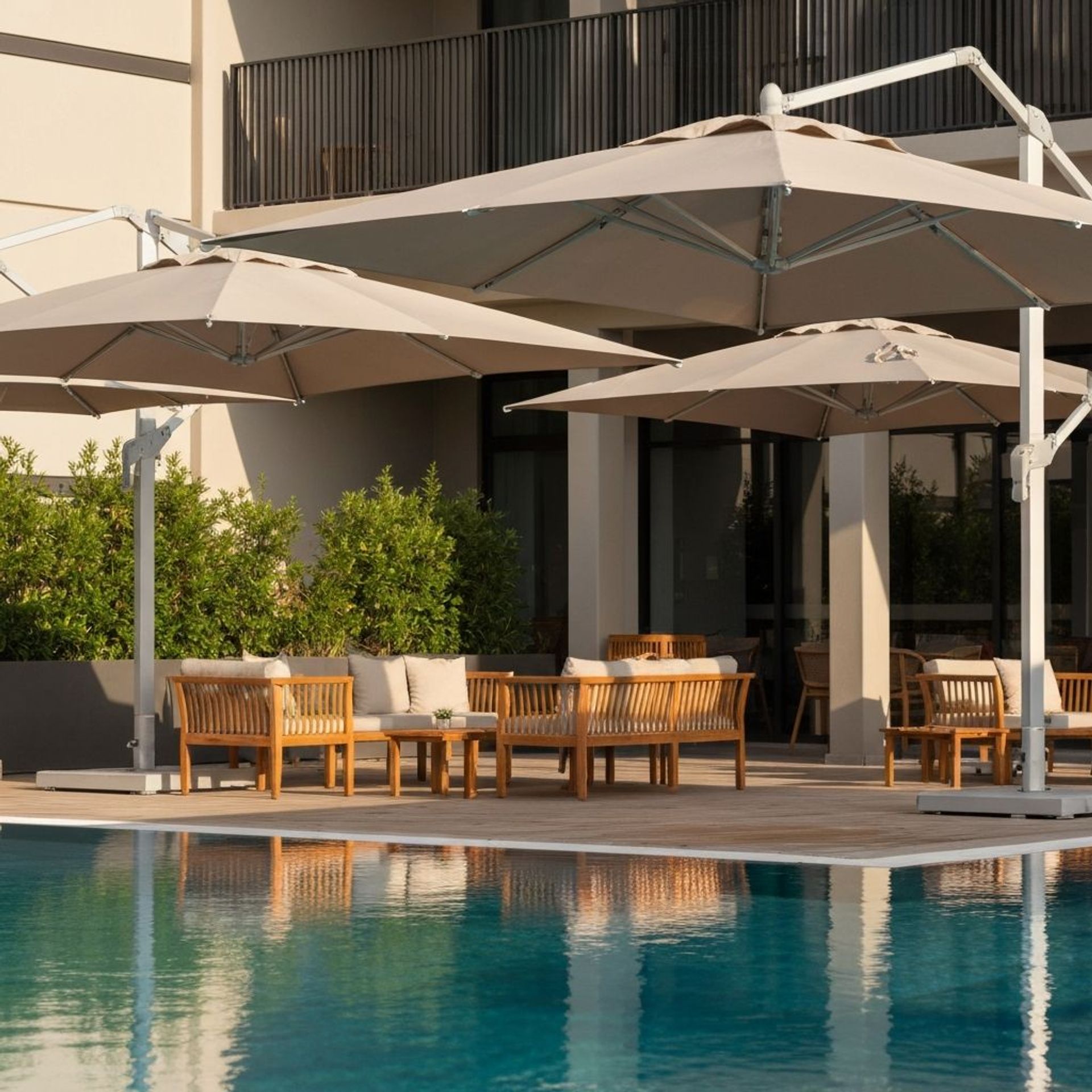 Premium outdoor shading and umbrellas