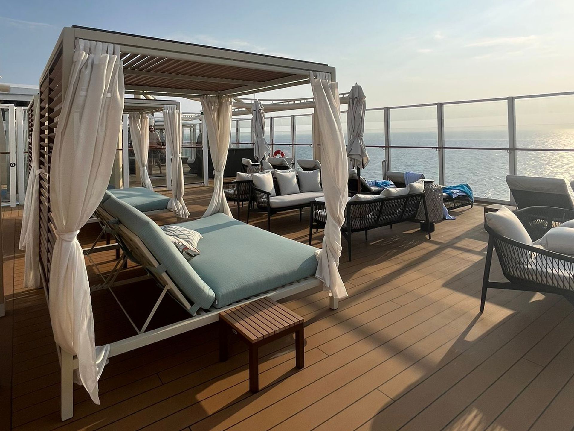 Luxury cruise ship outdoor furniture