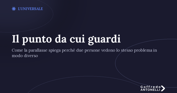 Il punto da cui guardi