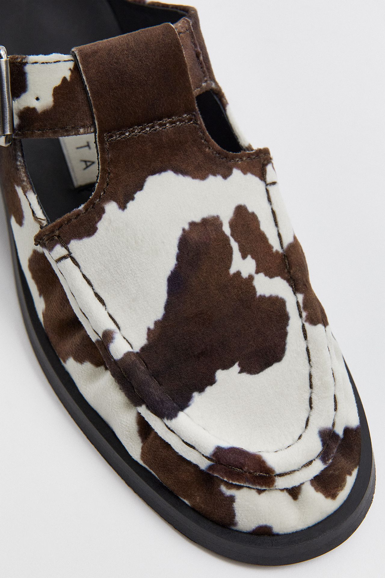 Gianna Cow Buckled Mules | Miista | Designed & Handmade in Europe