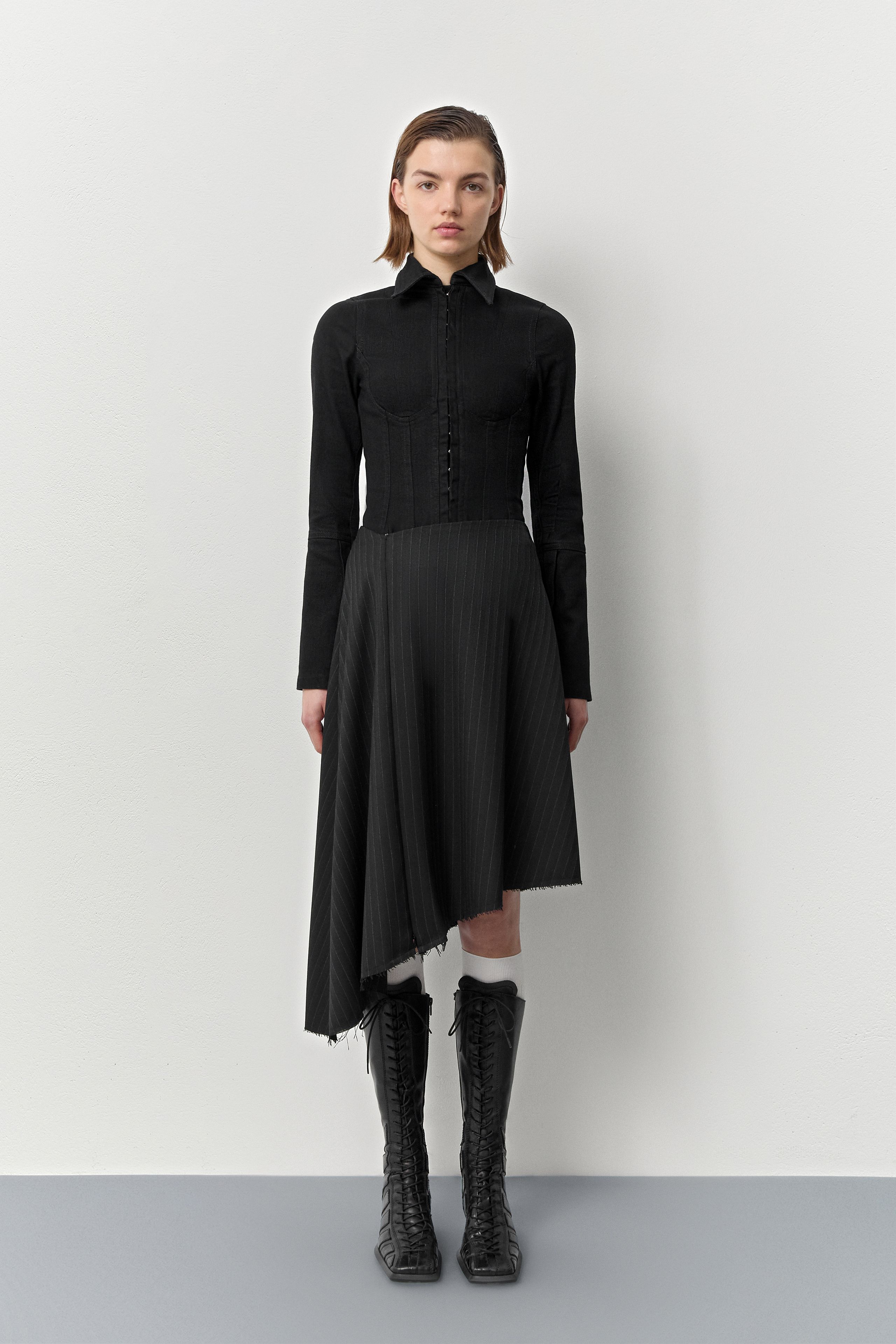 deres Greta / first step skirt （BLACK） Greta Pleat Skirt - Black – Muse The Label