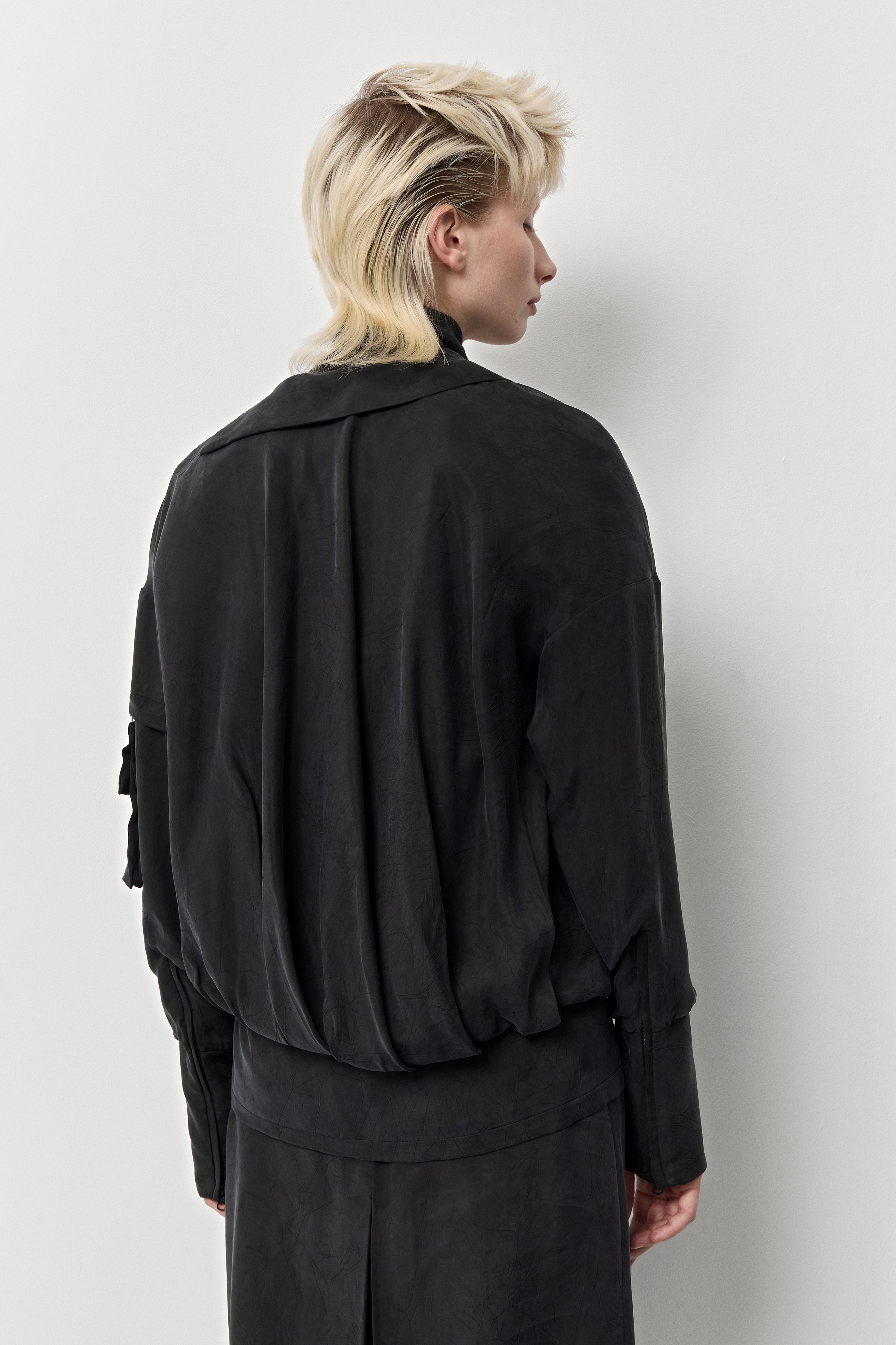 Noxi Black Asymmetric Jacket | Miista | Designed & Handmade in Europe