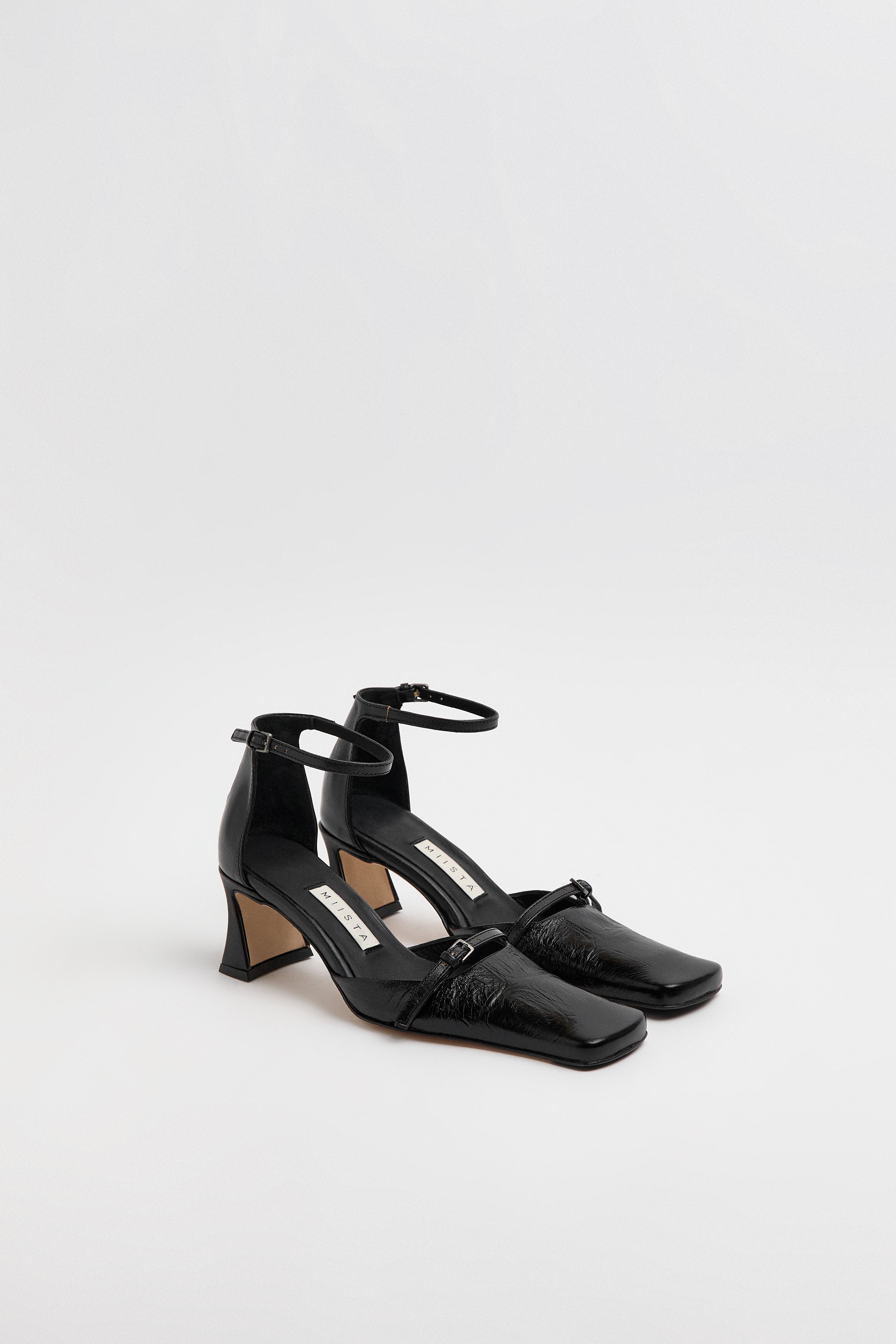 Agna Courts - Black Leather | Miista | Designed & Handmade in Europe