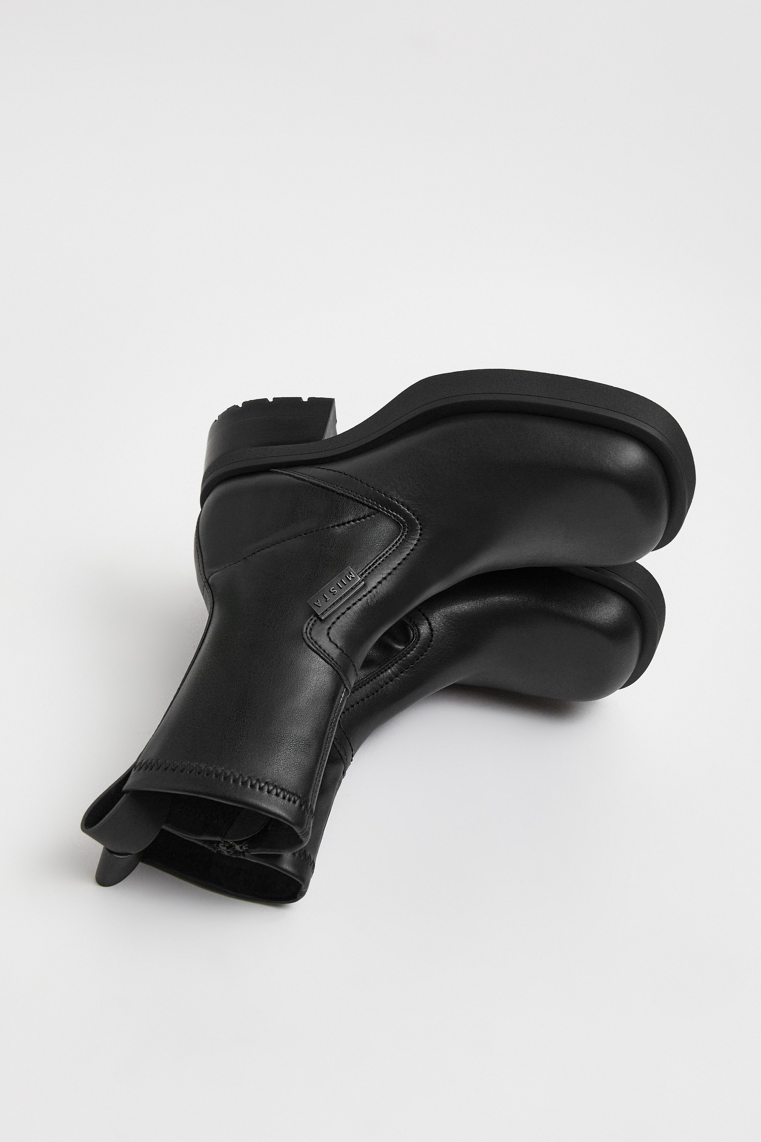 New Oliana Black Ankle Boots | Miista