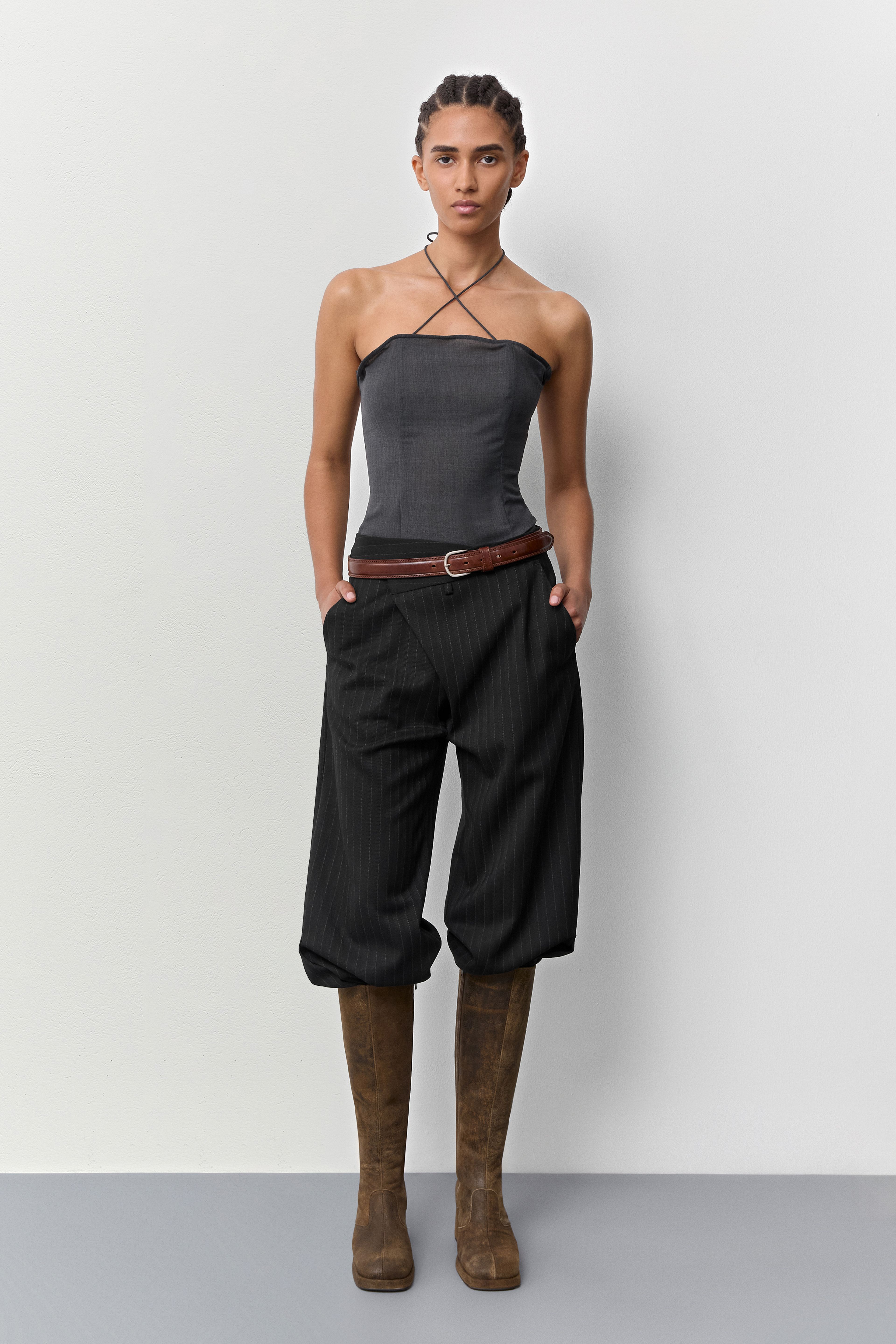 Donna Broken Brown Tall Boots | Miista | Designed & Handmade in Europe