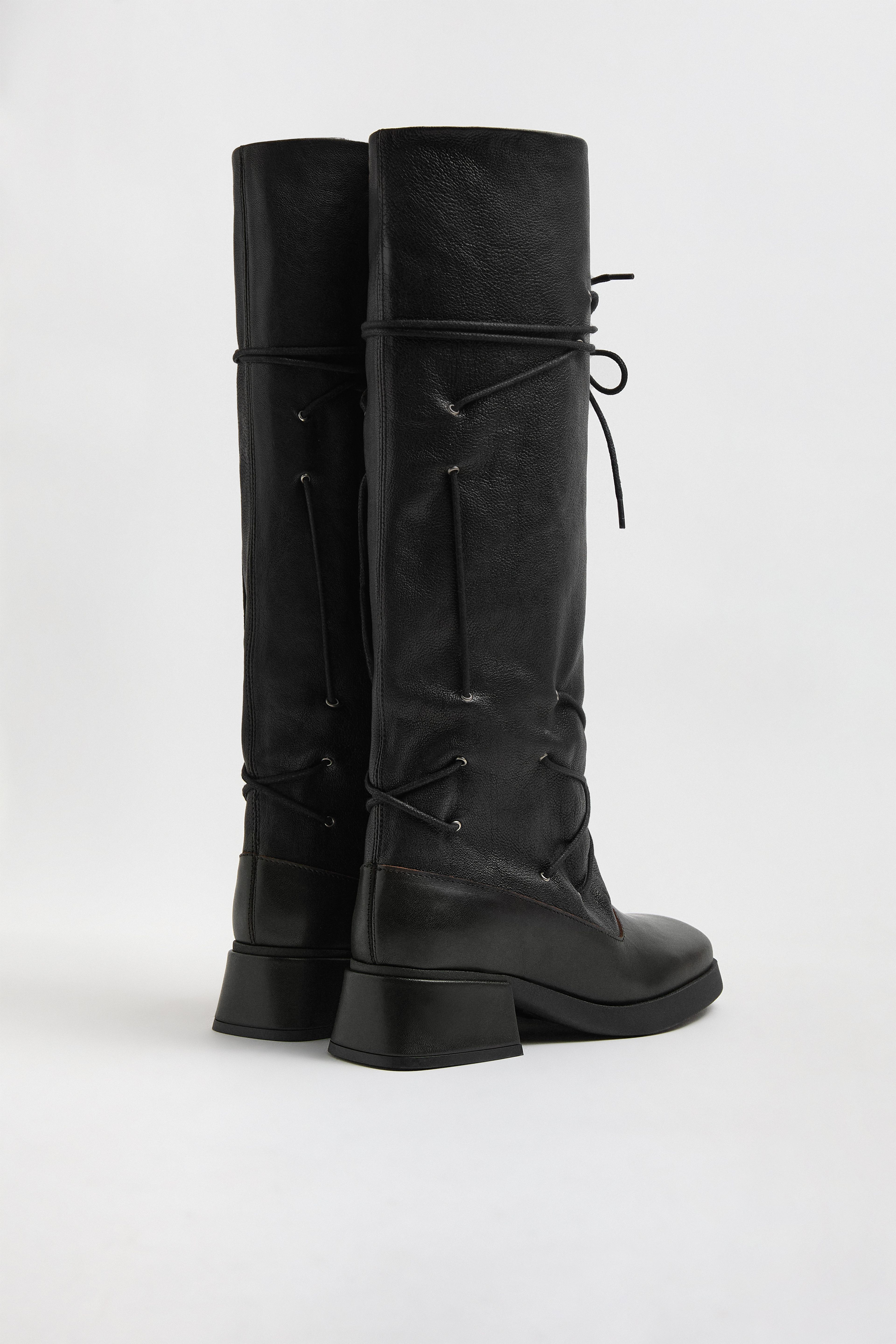 Alida Boots - Black Leather| Miista | Designed & Handmade in Europe