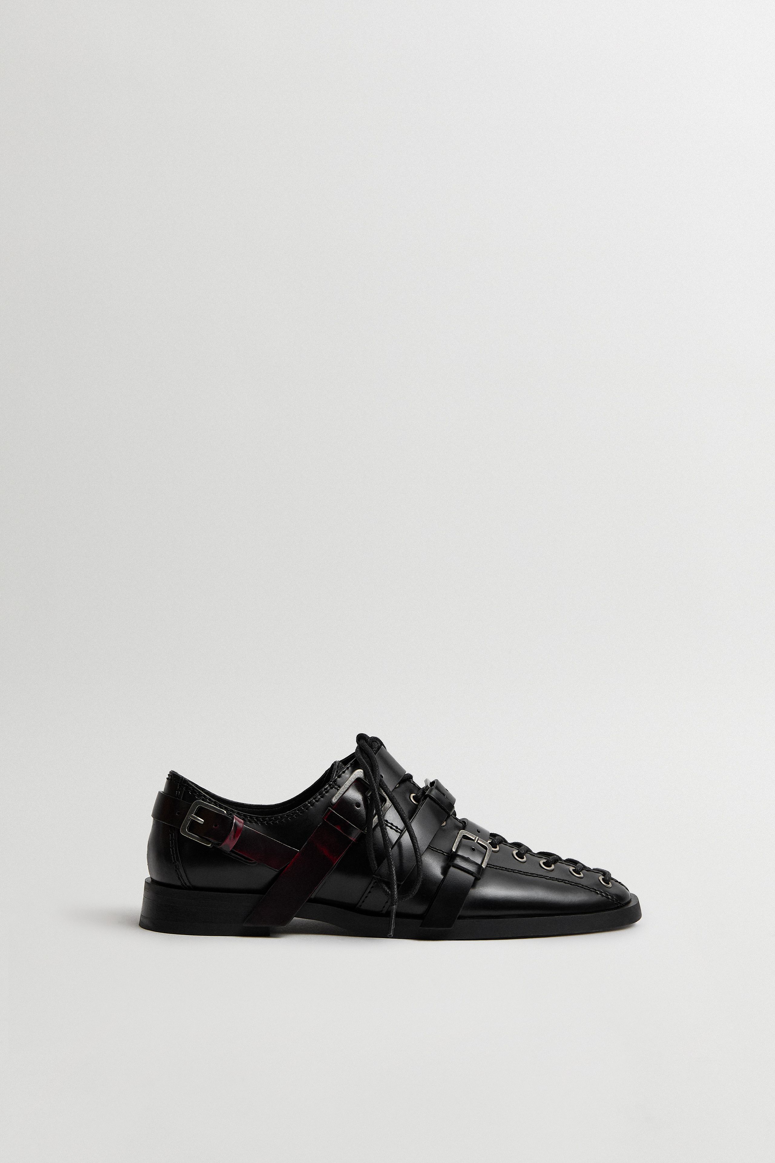 Cobie Loafers - Black Burgundy Leather Derby | Miista | Designed & Handmade in Europe