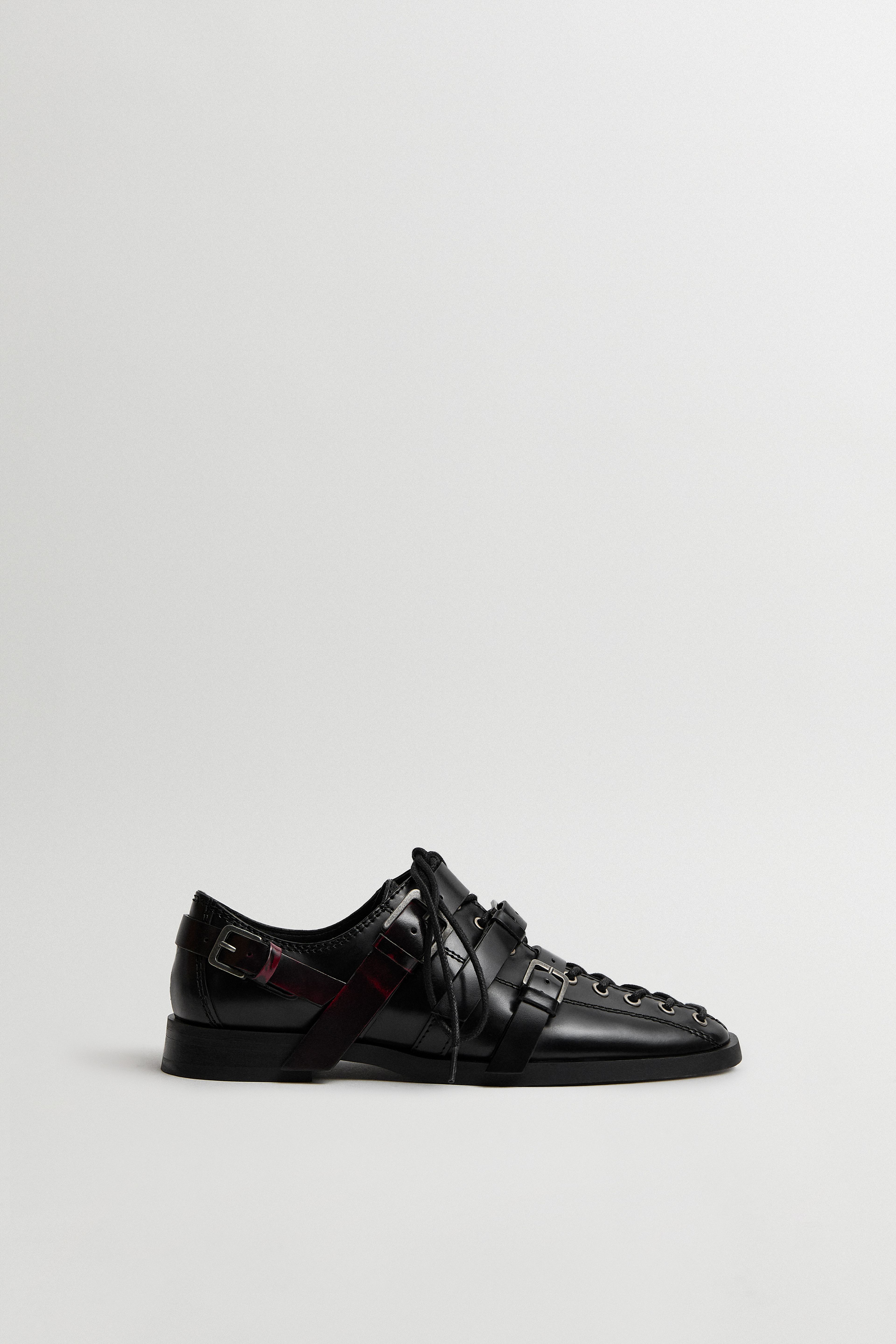 Cobie Loafers - Black Burgundy Leather Derby | Miista | Designed & Handmade in Europe