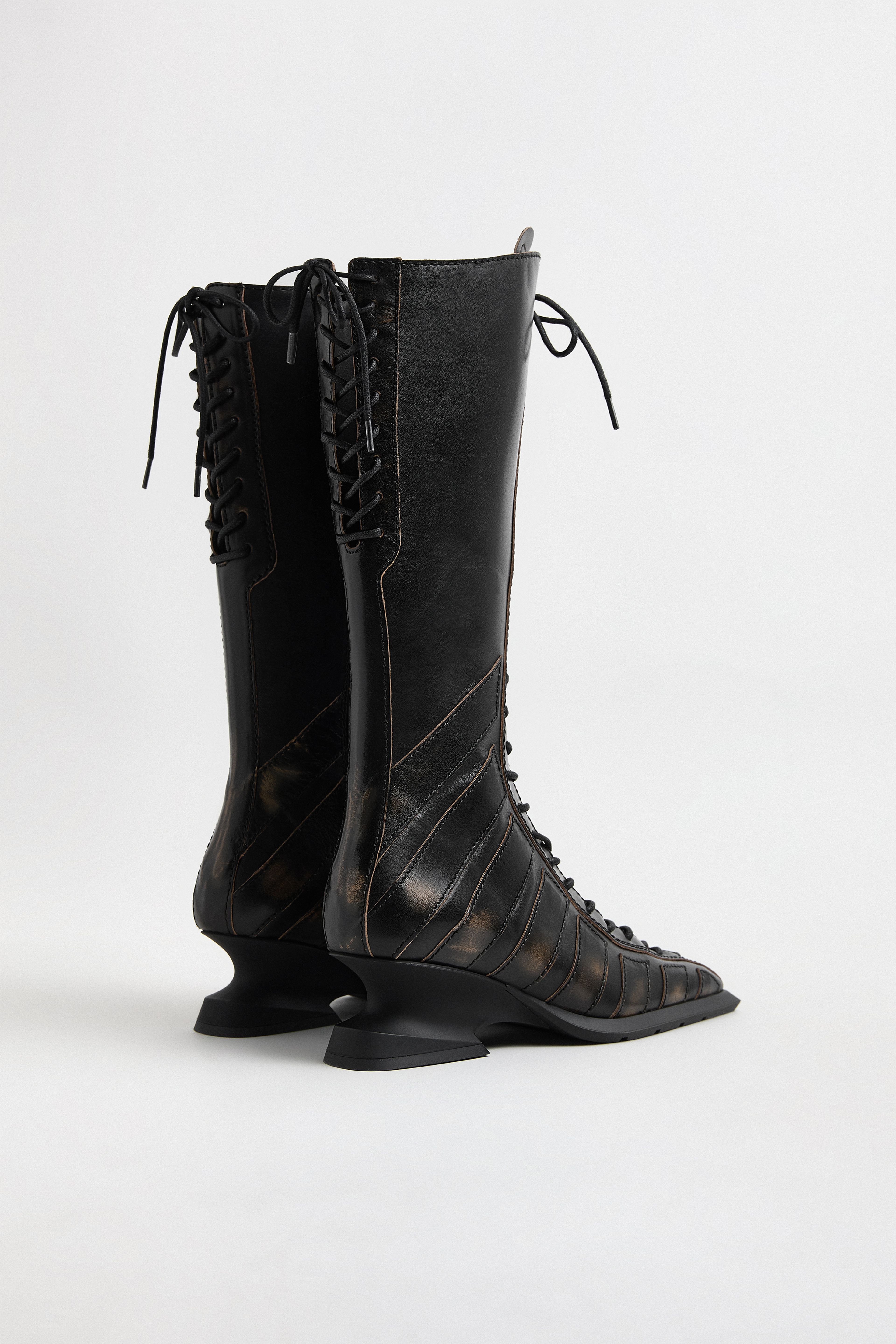 Nelly Boots -  Brown Brush Off Leather | Miista | Designed & Handmade in Europe