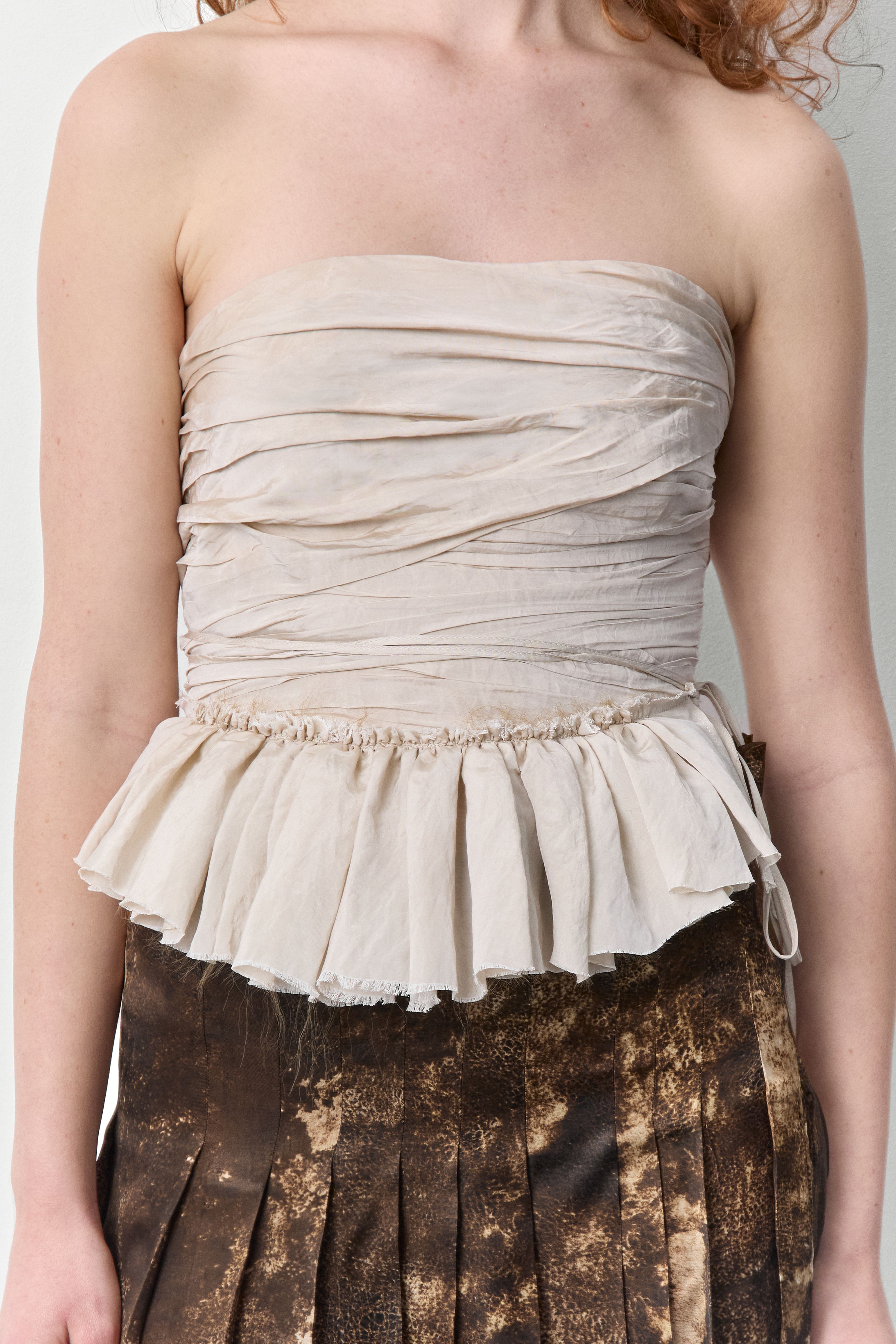 Vanny Ecru Ruffle | Miista | Designed & Handmade in Europe