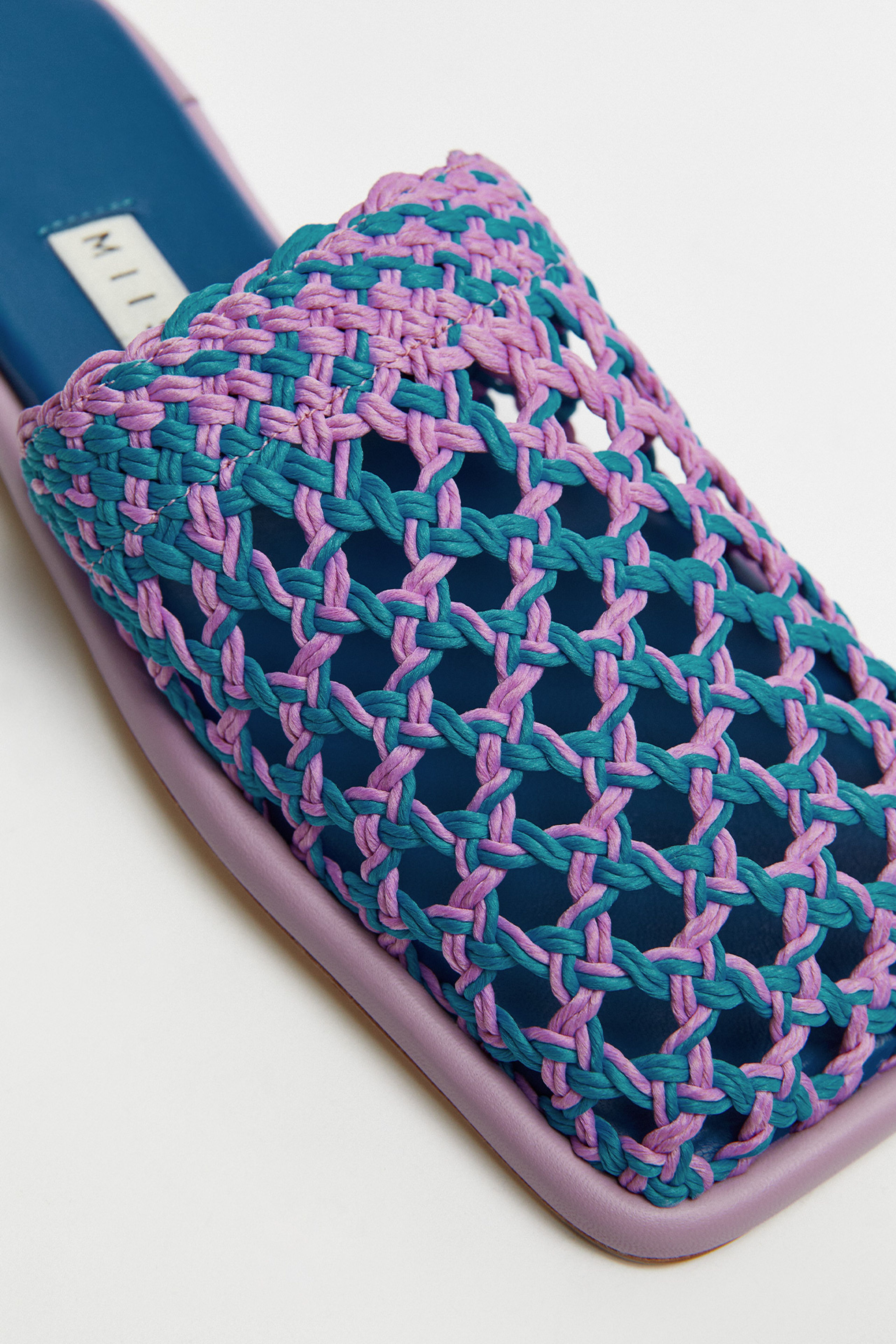 Merche Blue Mules | Miista Europe | Made in Spain