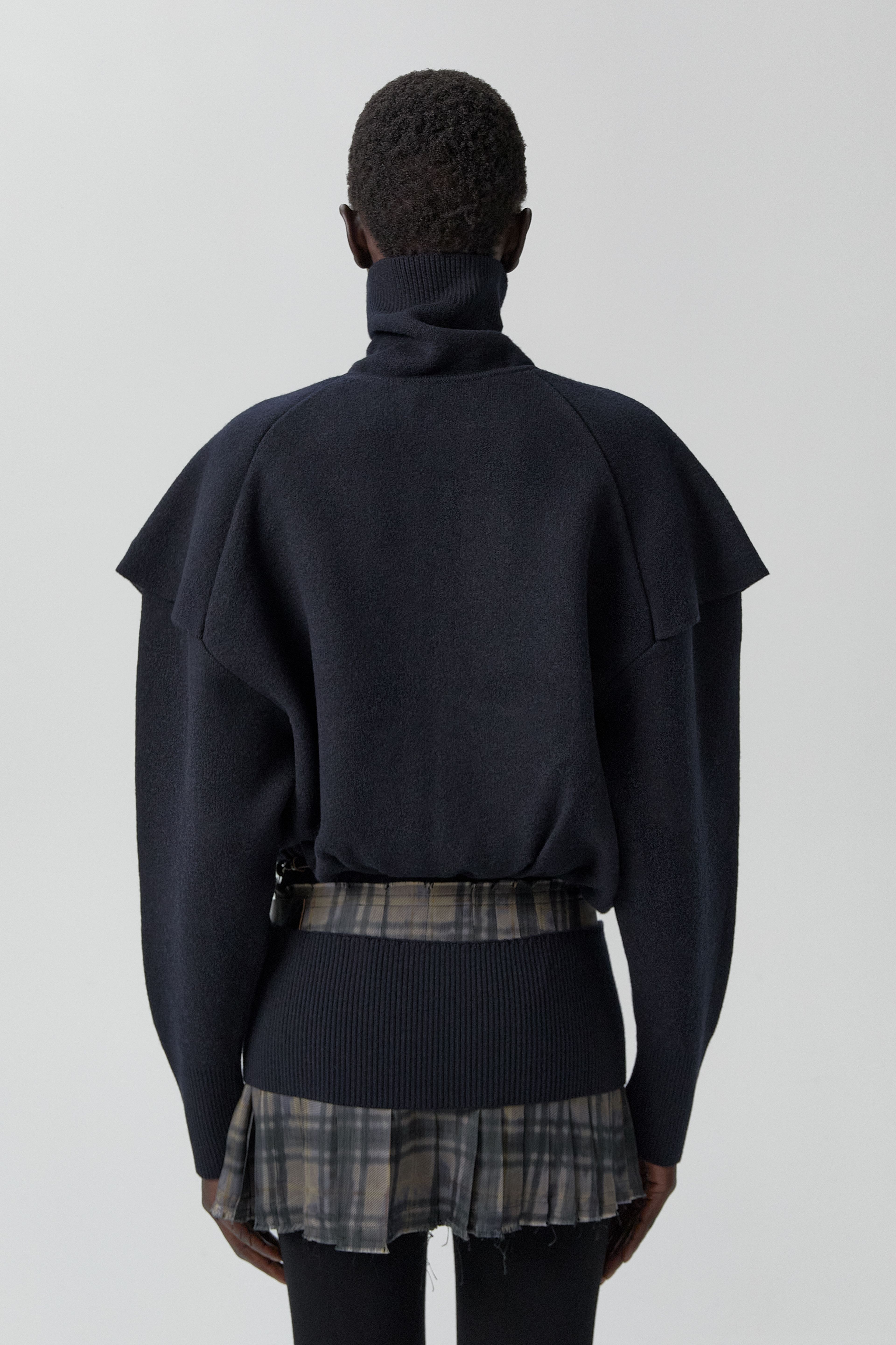 Agnes Jacket - Navy Extra Fine Merino Knit | Miista | Designed & Handmade in Europe