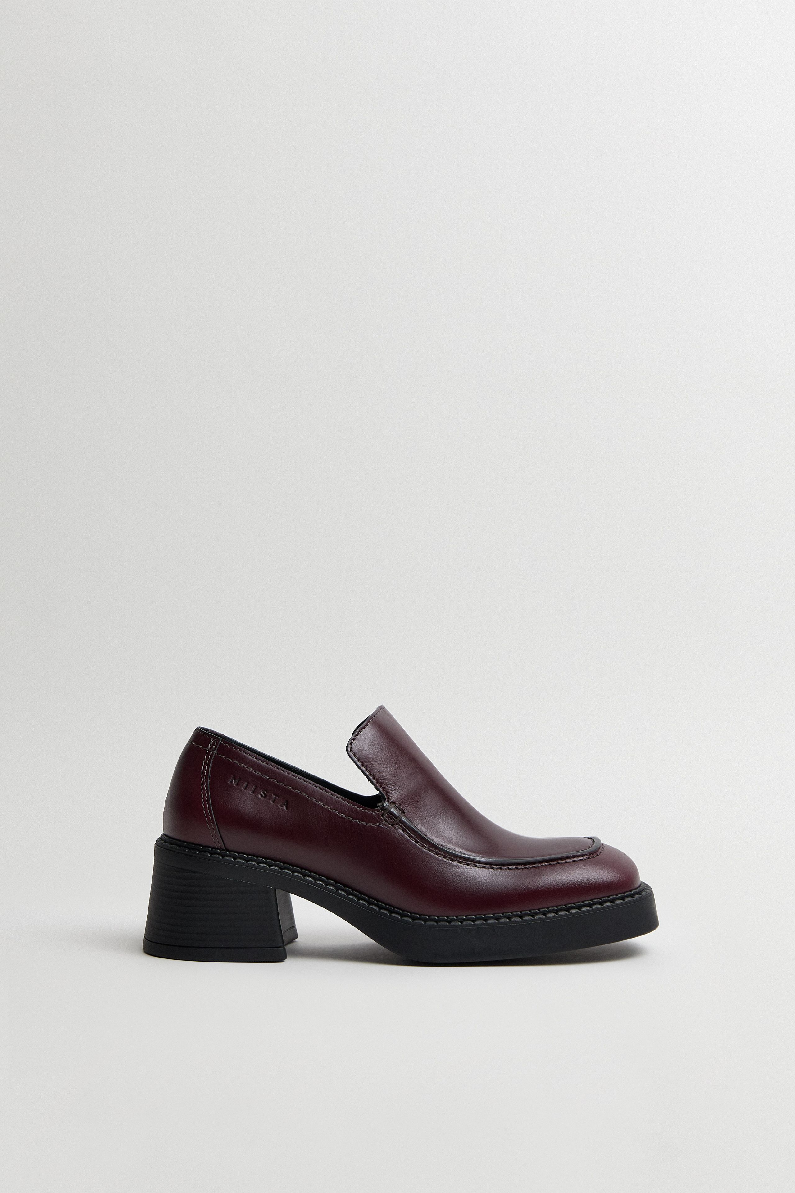 Karion Burgundy Loafers | Miista | Designed & Handmade in Europe