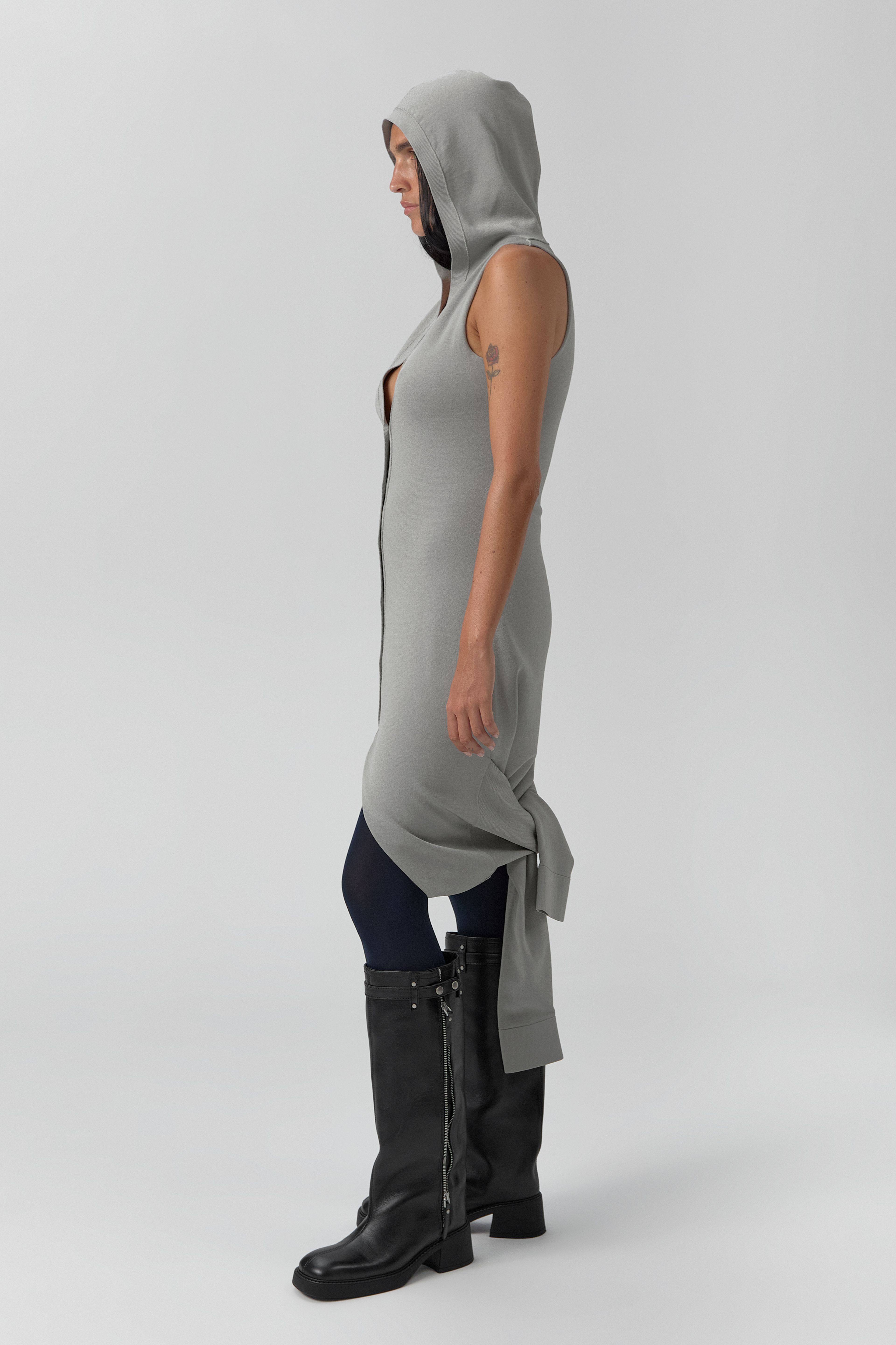 Ville Dress - Grey Viscose Knit | Miista | Designed & Handmade in Europe