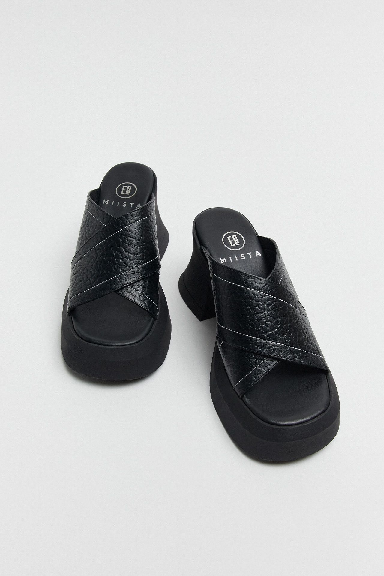 Raissa Black Mule Sandals | Miista Europe | Made in Portugal