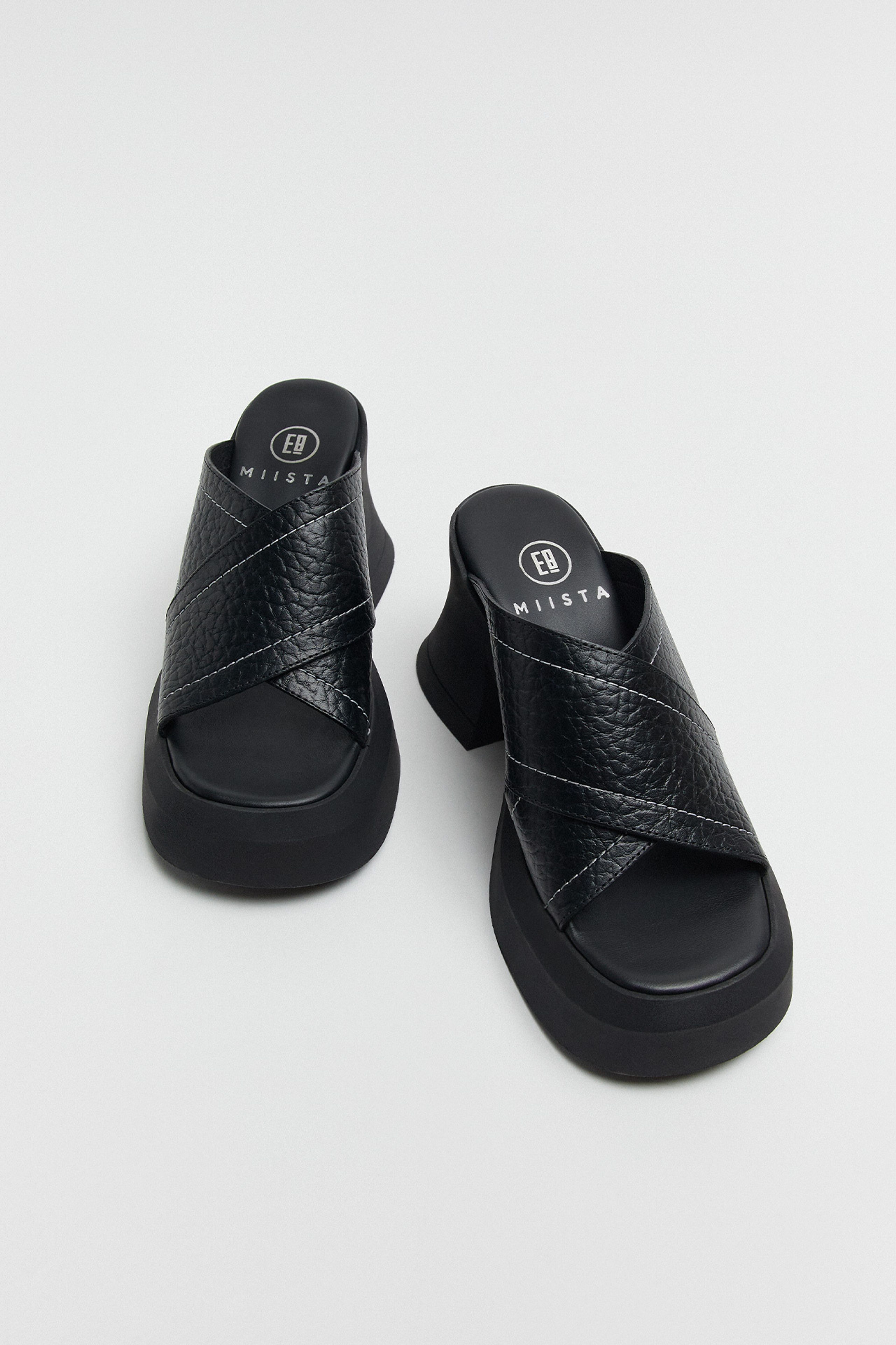 Raissa Black Mule Sandals | Miista Europe | Made in Portugal
