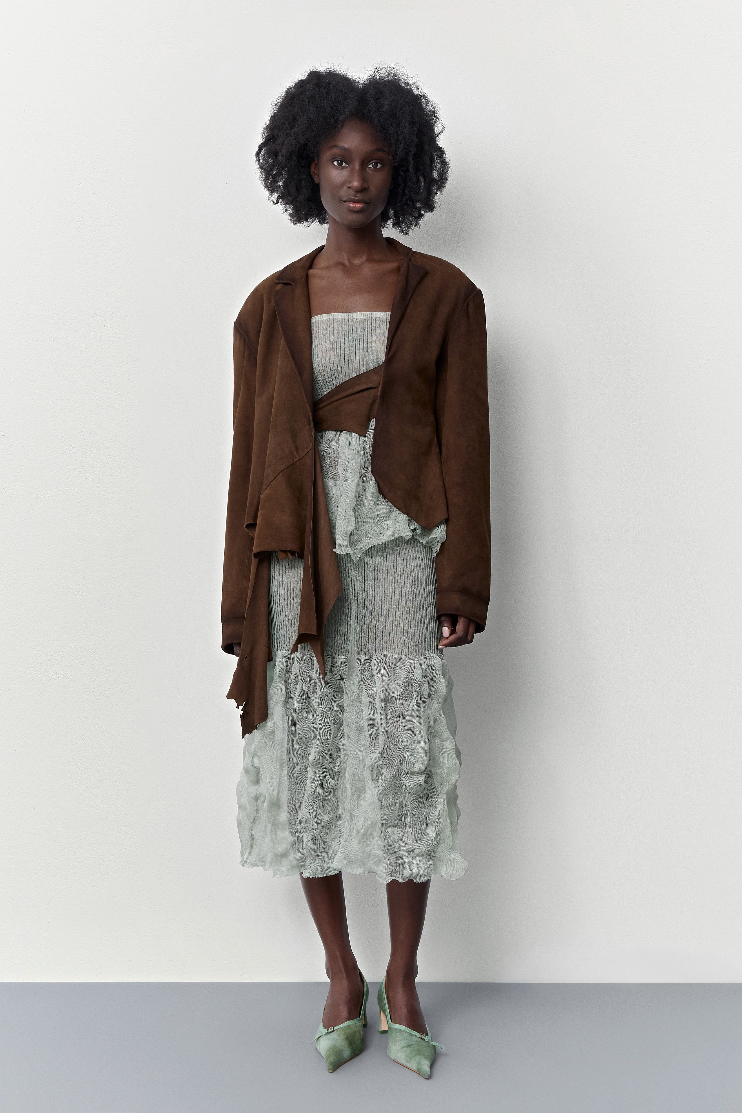 Steph Tan Wrapped Leather Jacket | Miista | Designed & Handmade in Europe