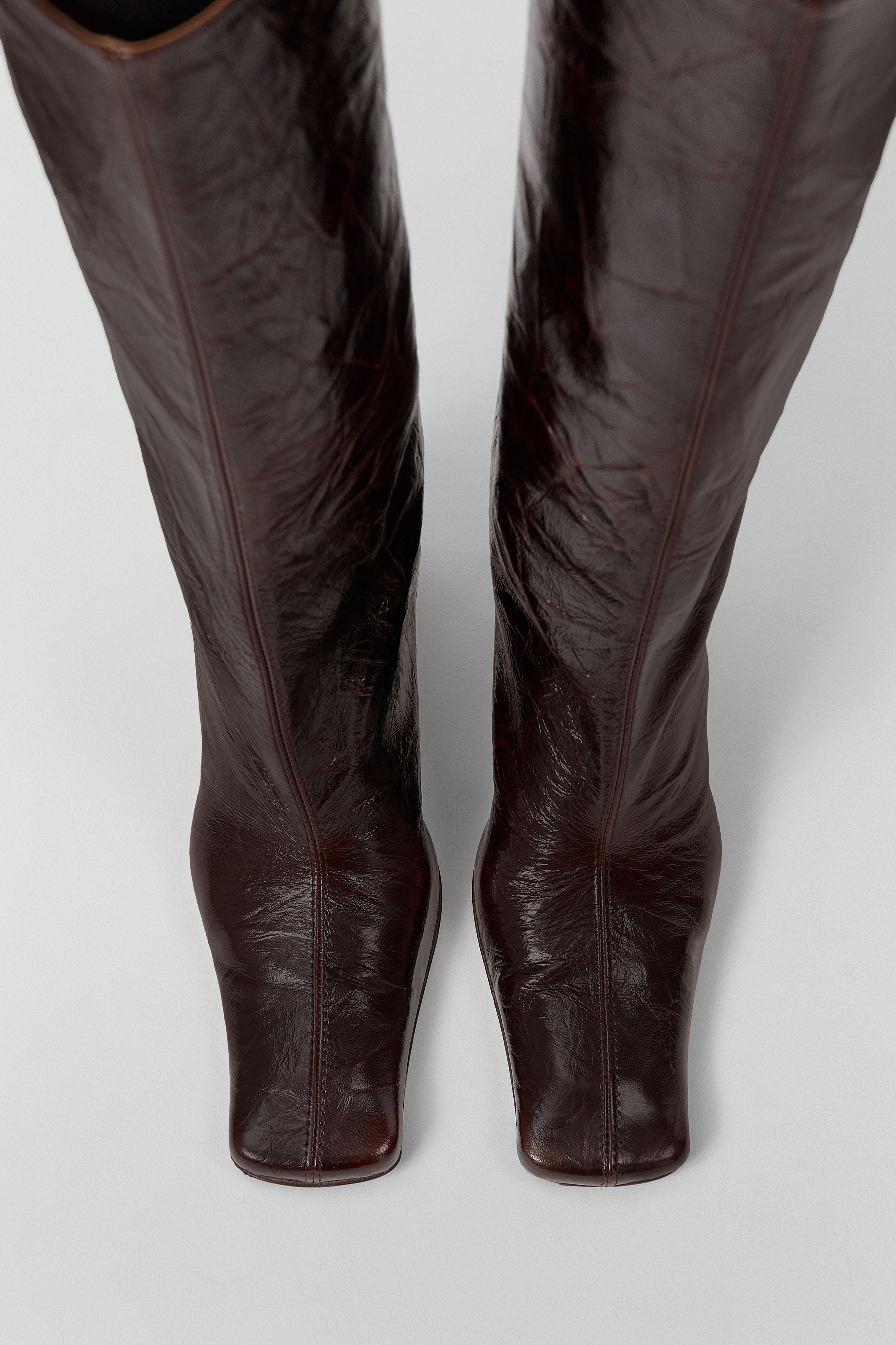 Bluma Boots - Brown Crinkle Leather | Miista | Designed & Handmade in Europe