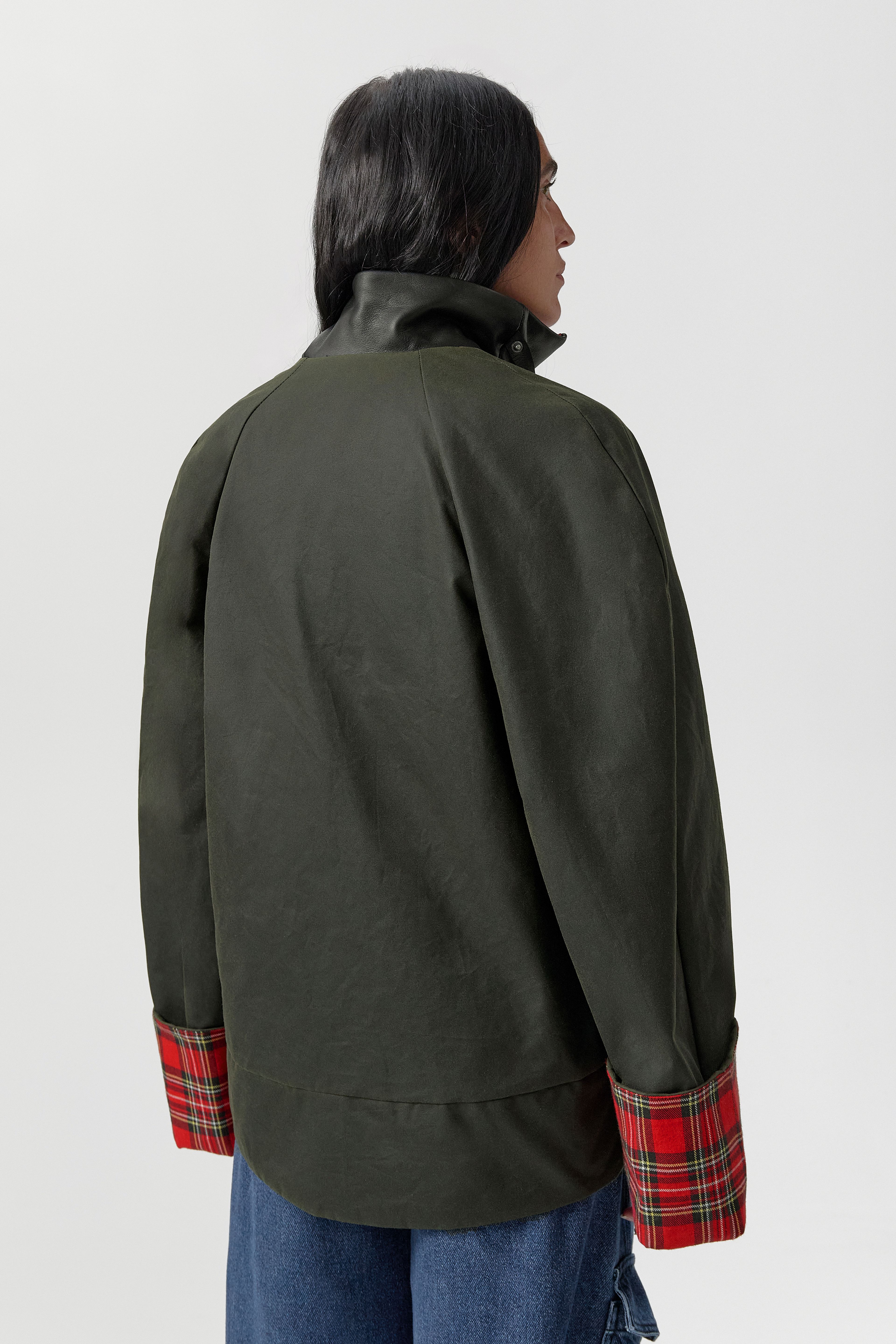 Ofelia Jacket - Dark Khaki Cotton | Miista | Designed & Handmade in Europe
