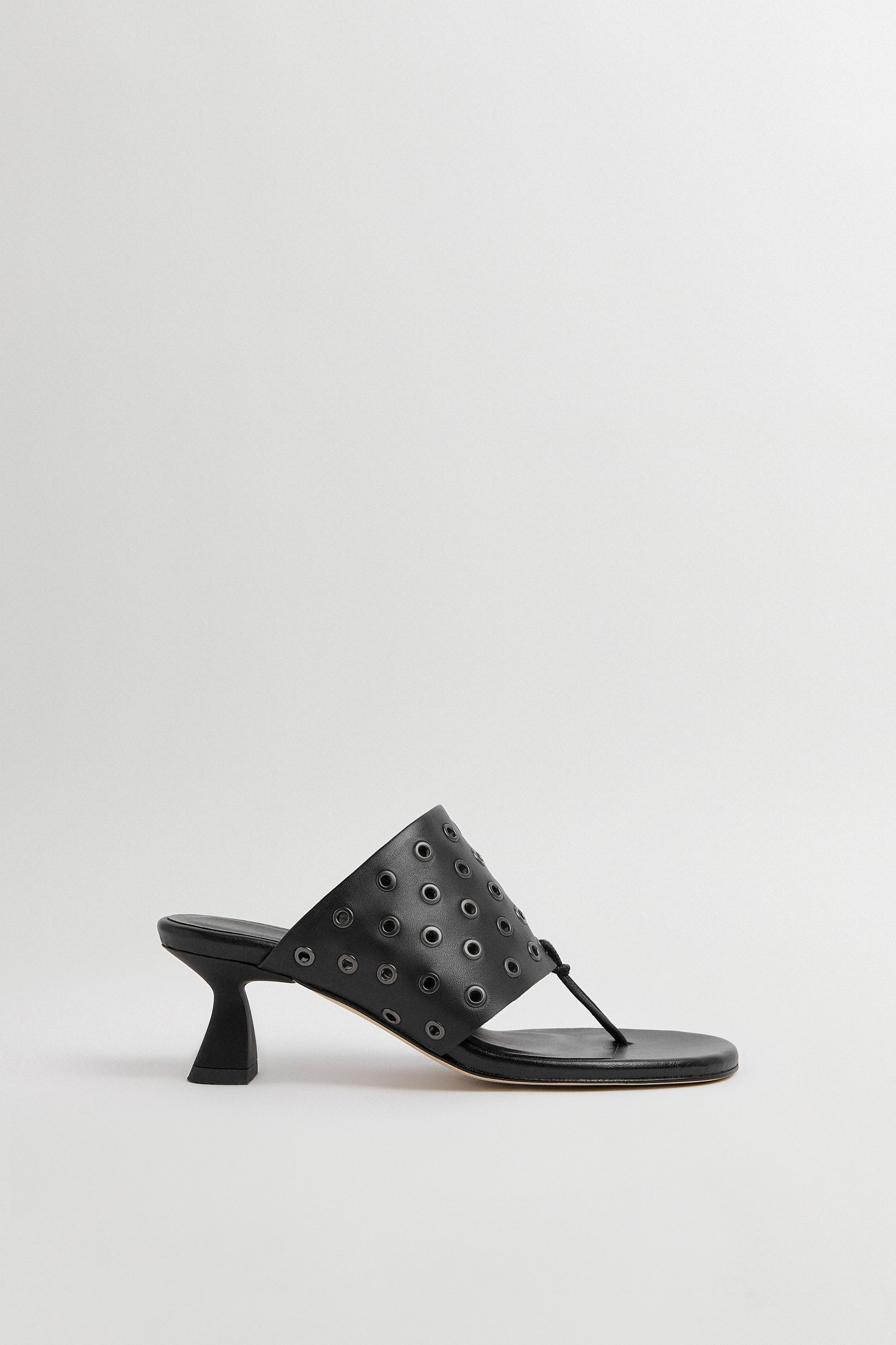 Cedella Black Eyelets Sandals | Miista | Designed & Handmade in Europe