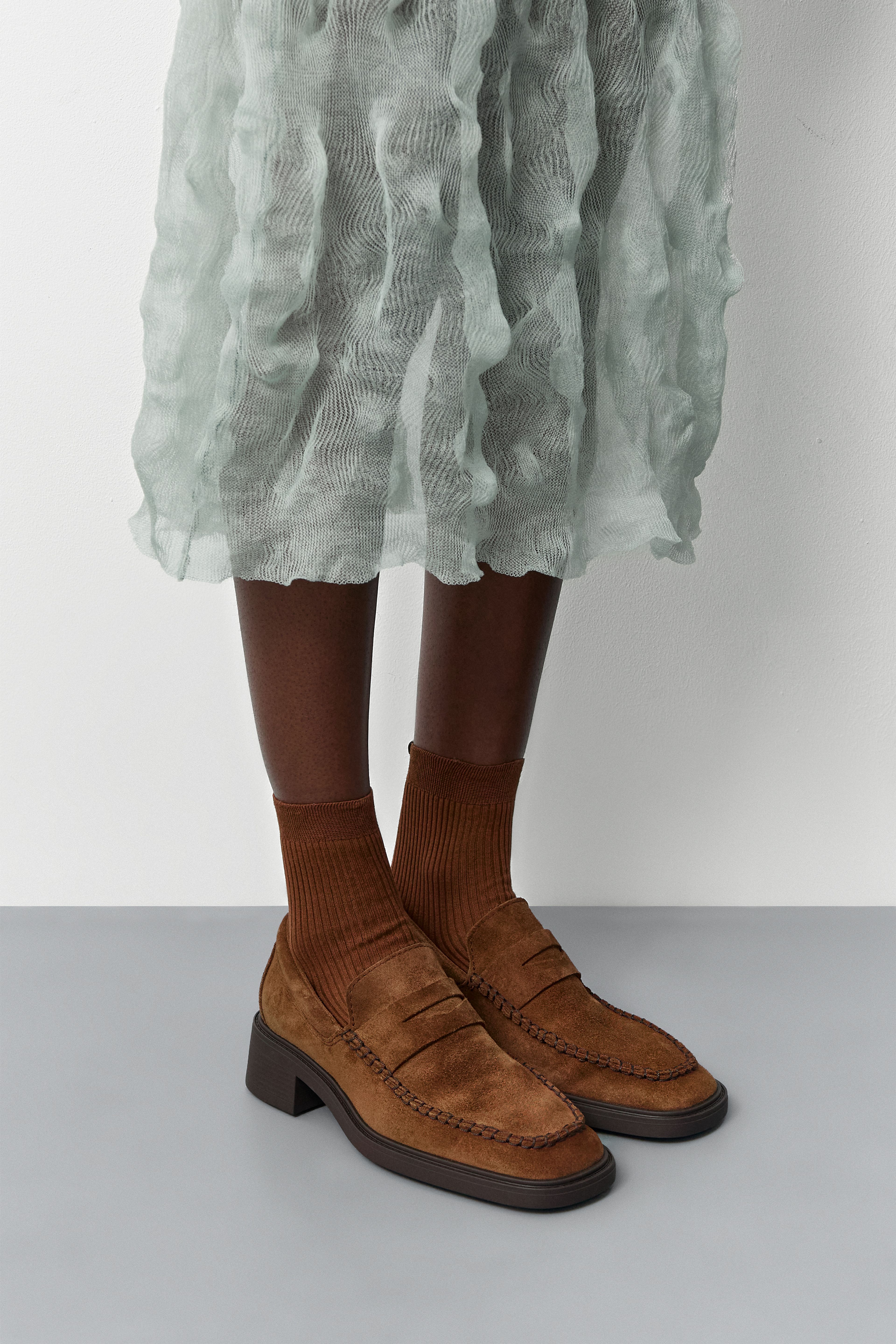 Eralia Suede Tan Penny Loafers | Miista | Designed & Handmade in Europe