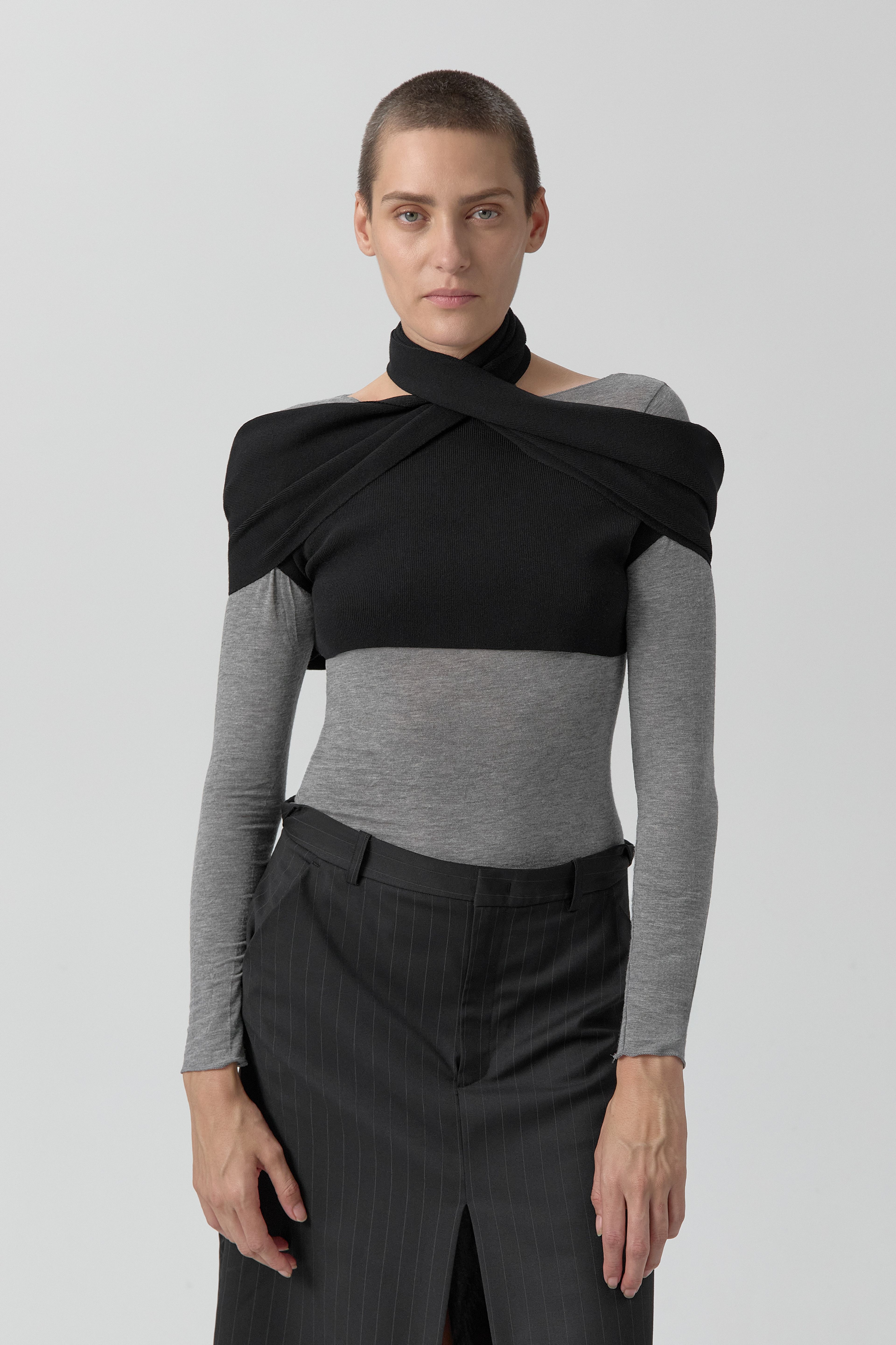 Linda Sleeves - Black Viscose Knit | Miista | Designed & Handmade in Europe