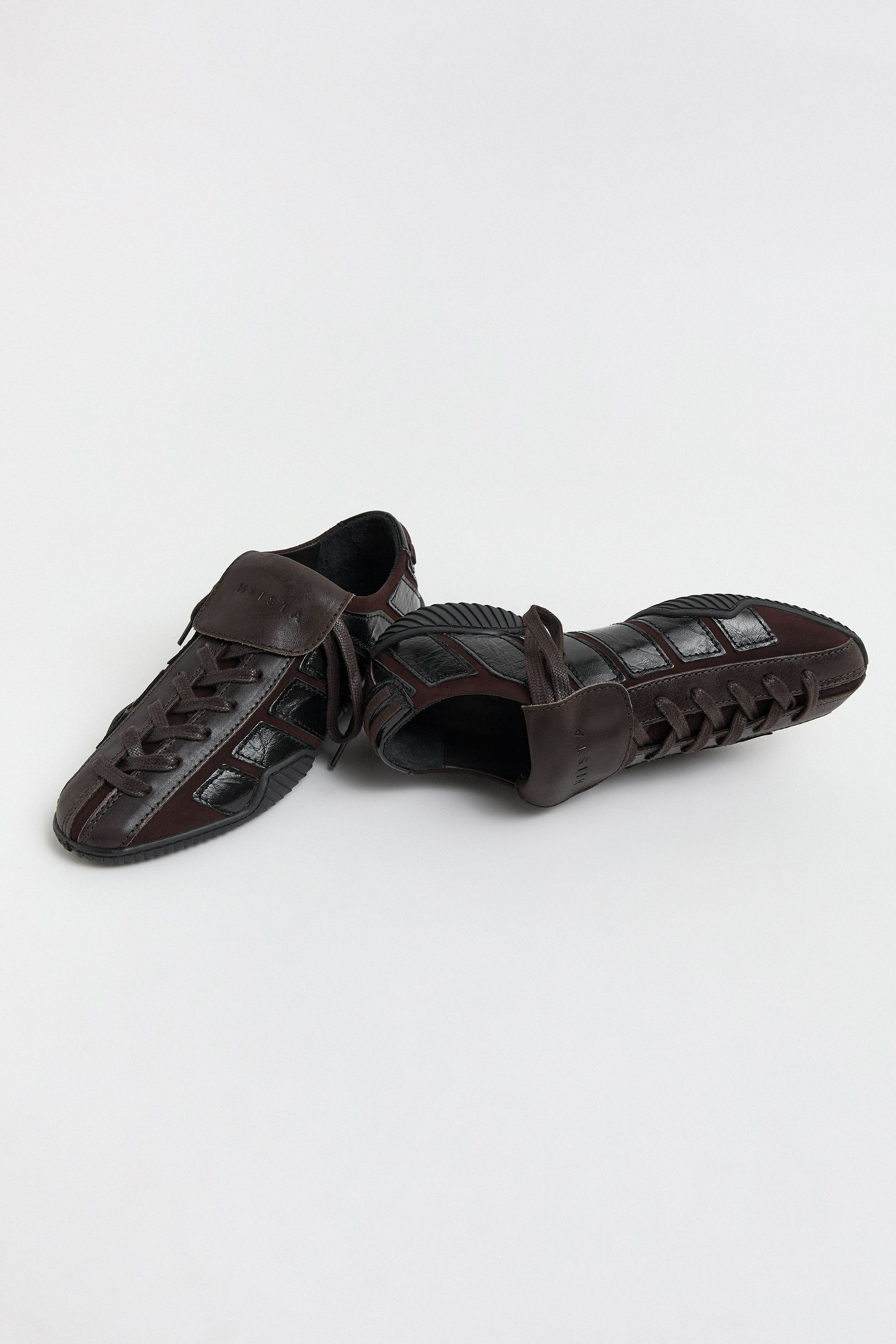 Nikoletta Sneakers - Dark Brown Suede Leather | Miista