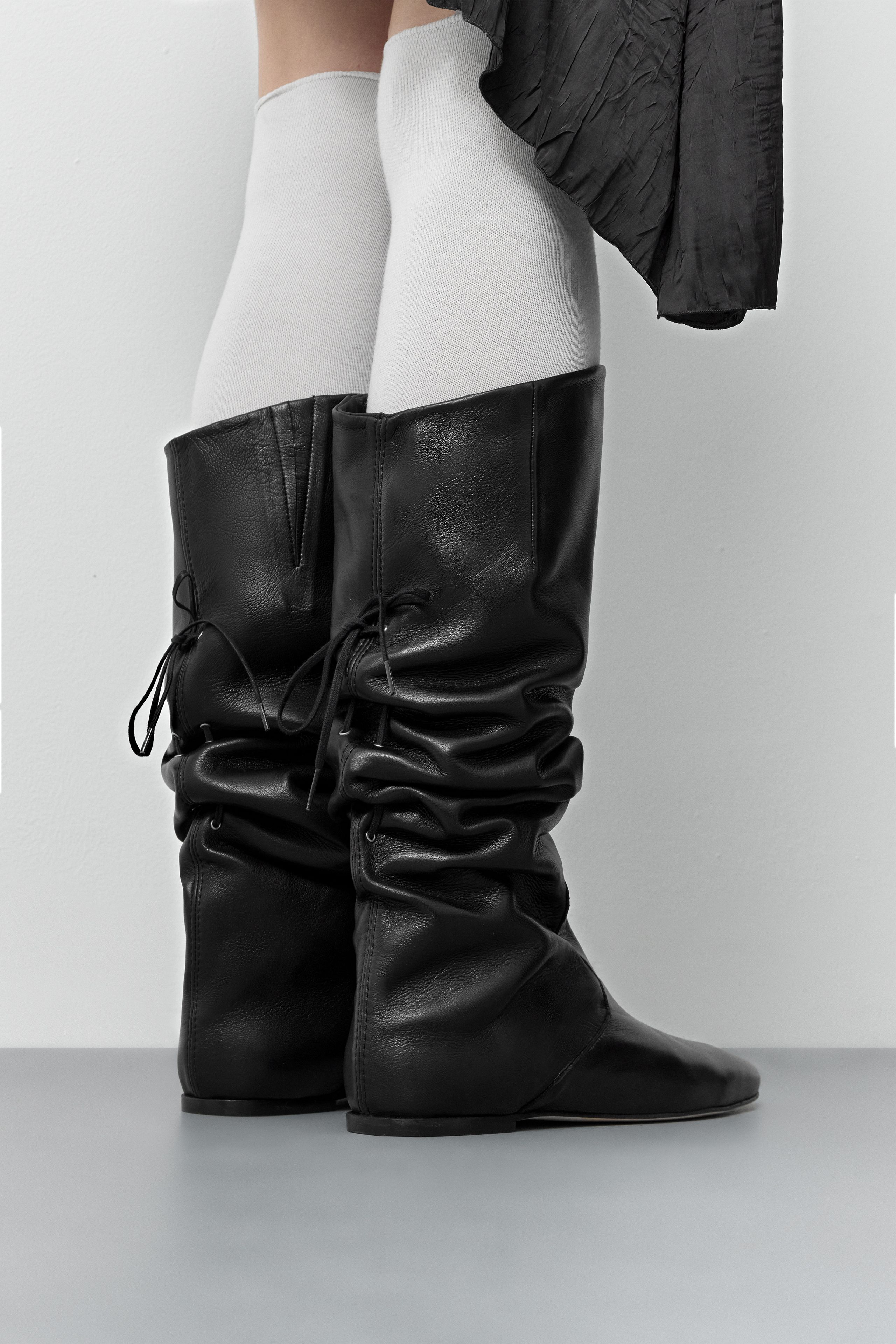 Karola Black Tall Boots | Miista | Designed & Handmade in Europe