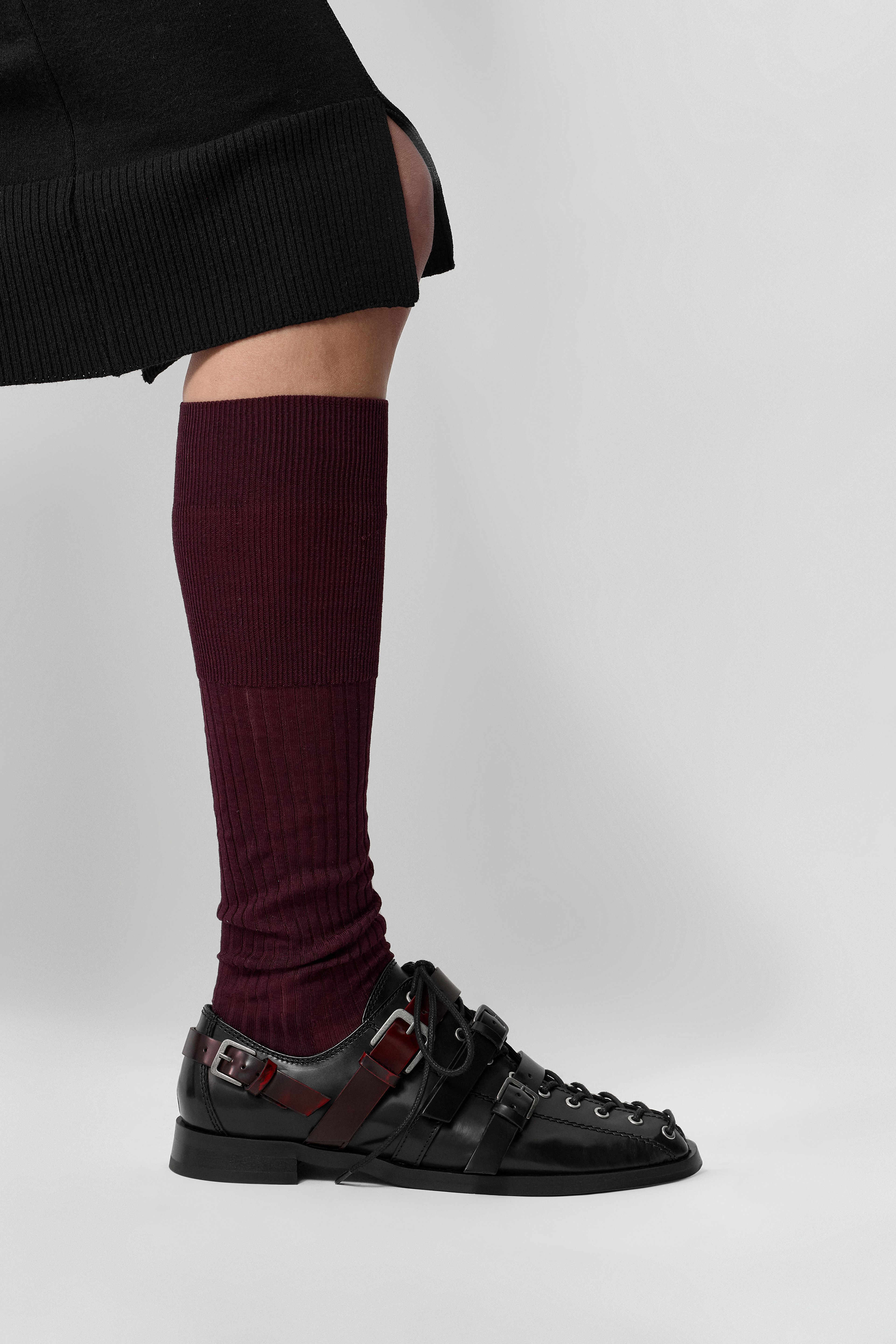 Cobie Loafers - Black Burgundy Leather Derby | Miista | Designed & Handmade in Europe