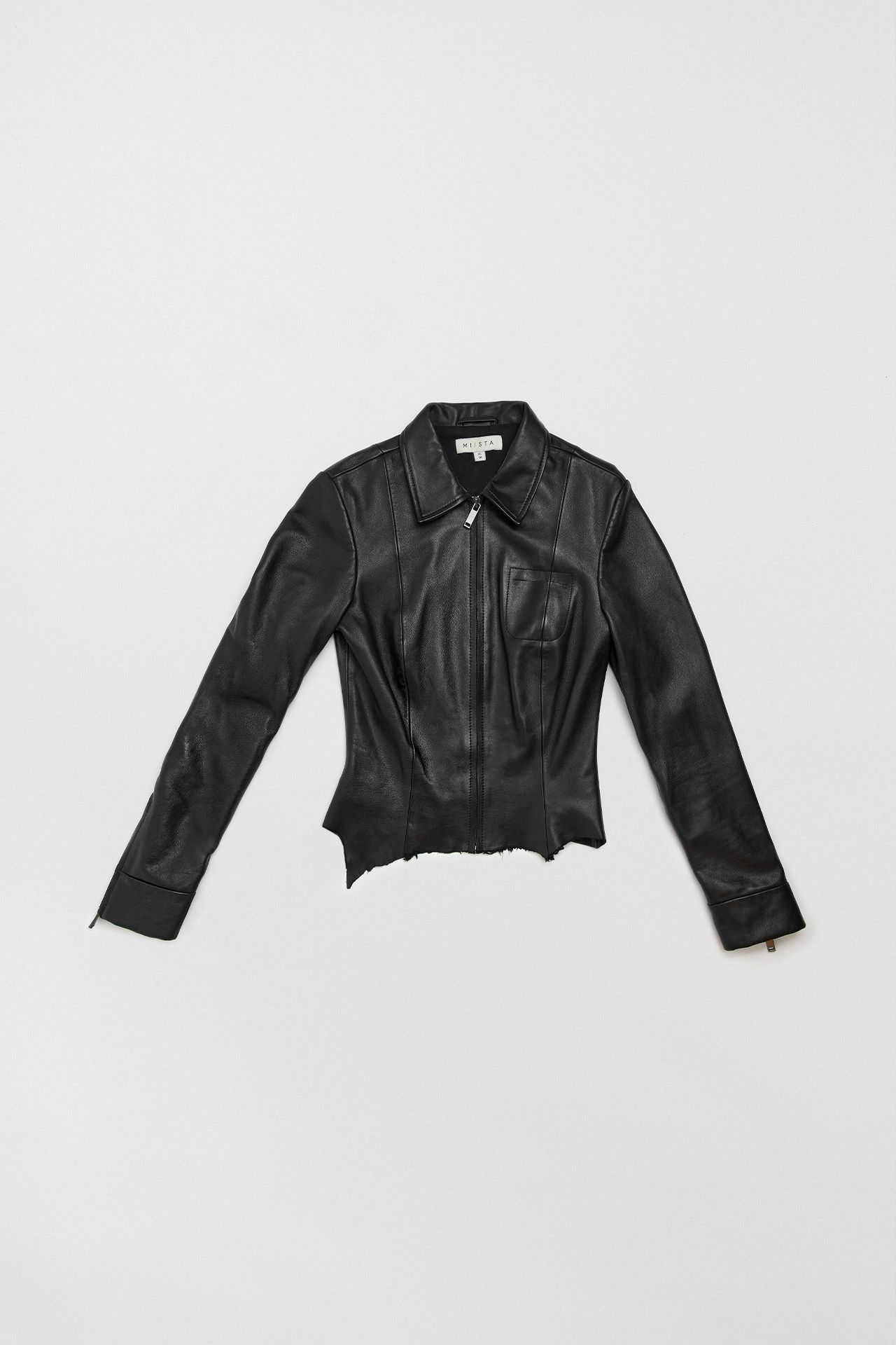 Nikol Black Leather Jacket | Miista | Designed & Handmade in Europe