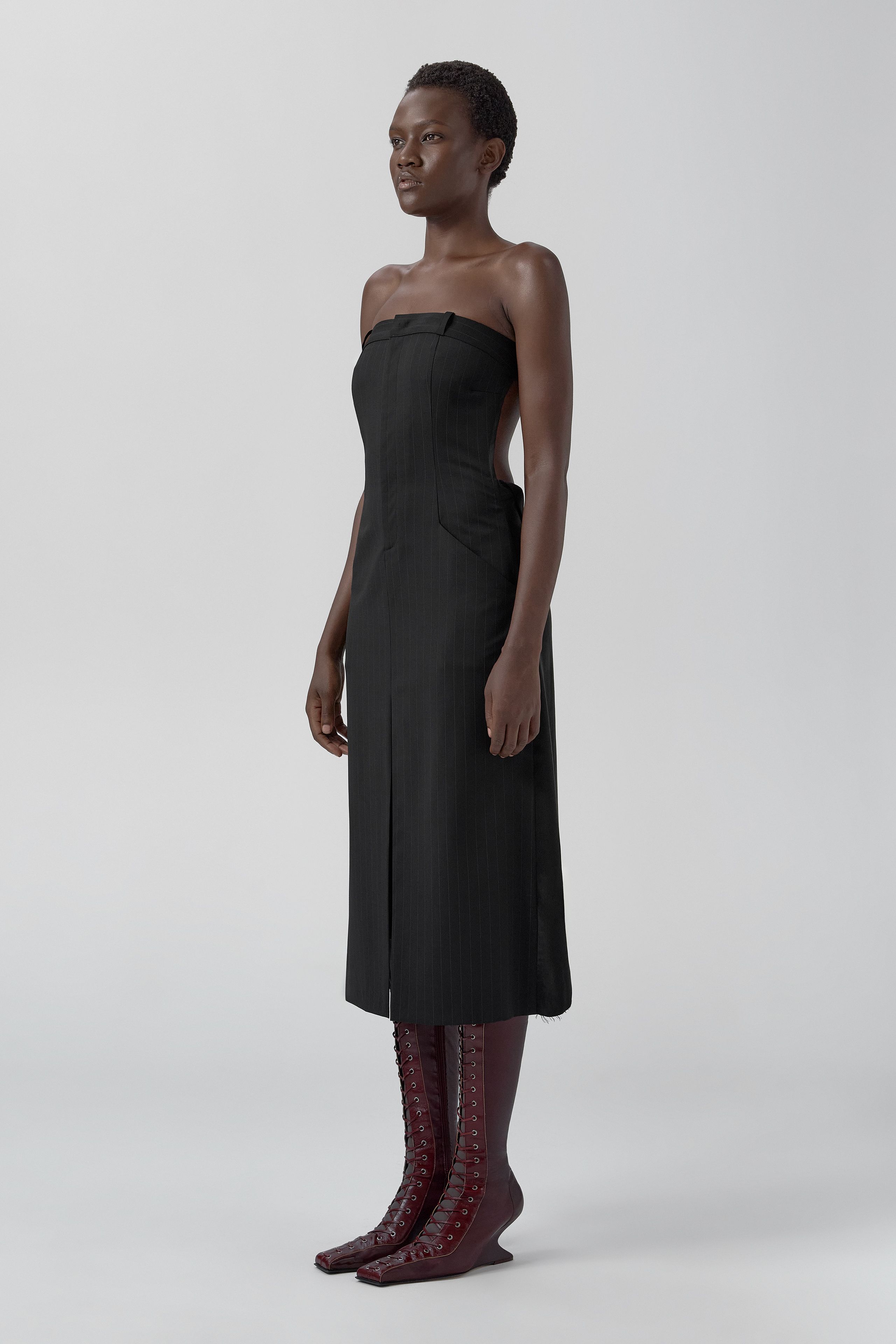 Walker Dress - Black Wool Blend | Miista | Designed & Handmade in Europe