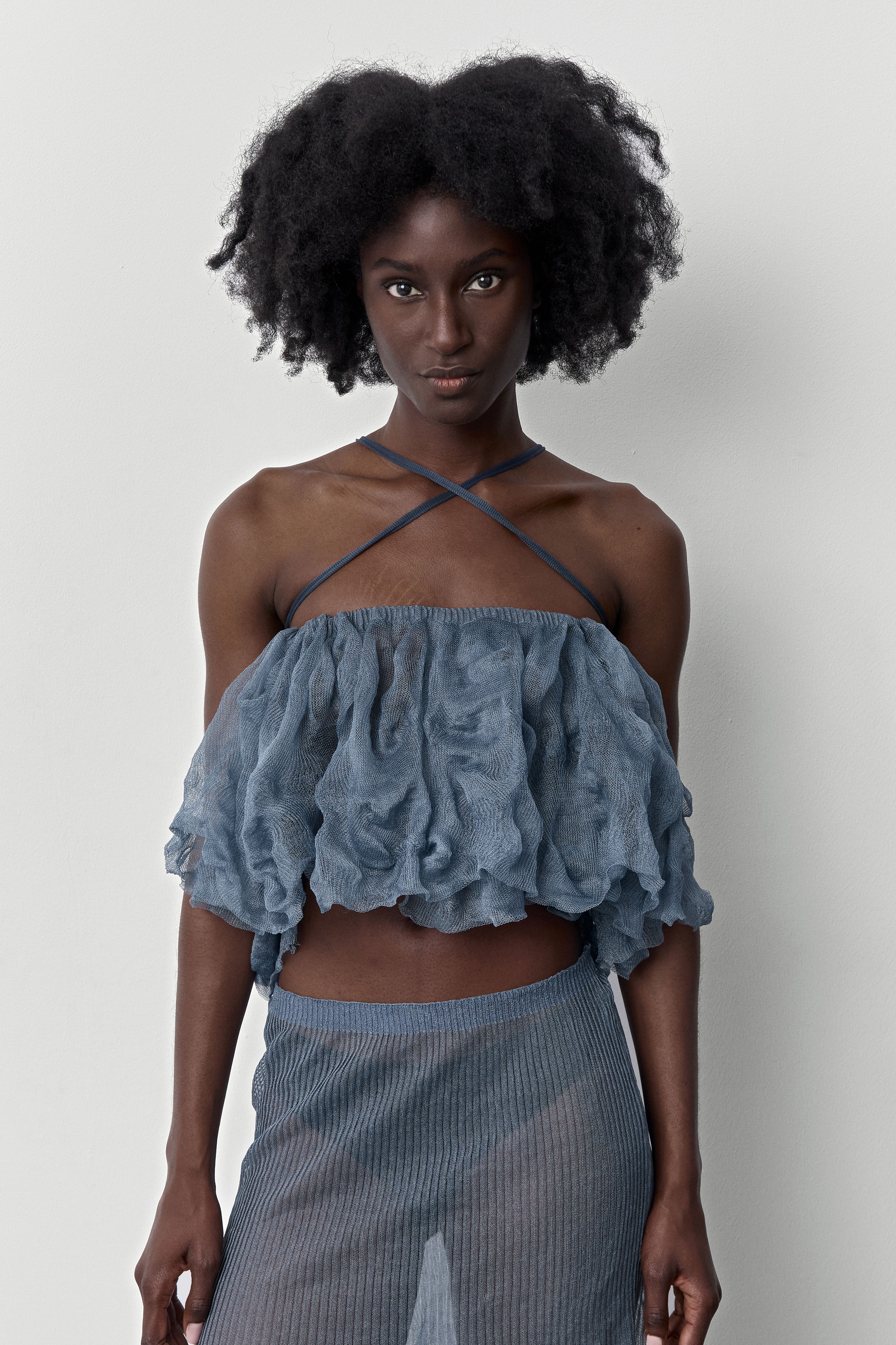 Vee Teal Silk Wrap  | Miista | Designed & Handmade in Europe