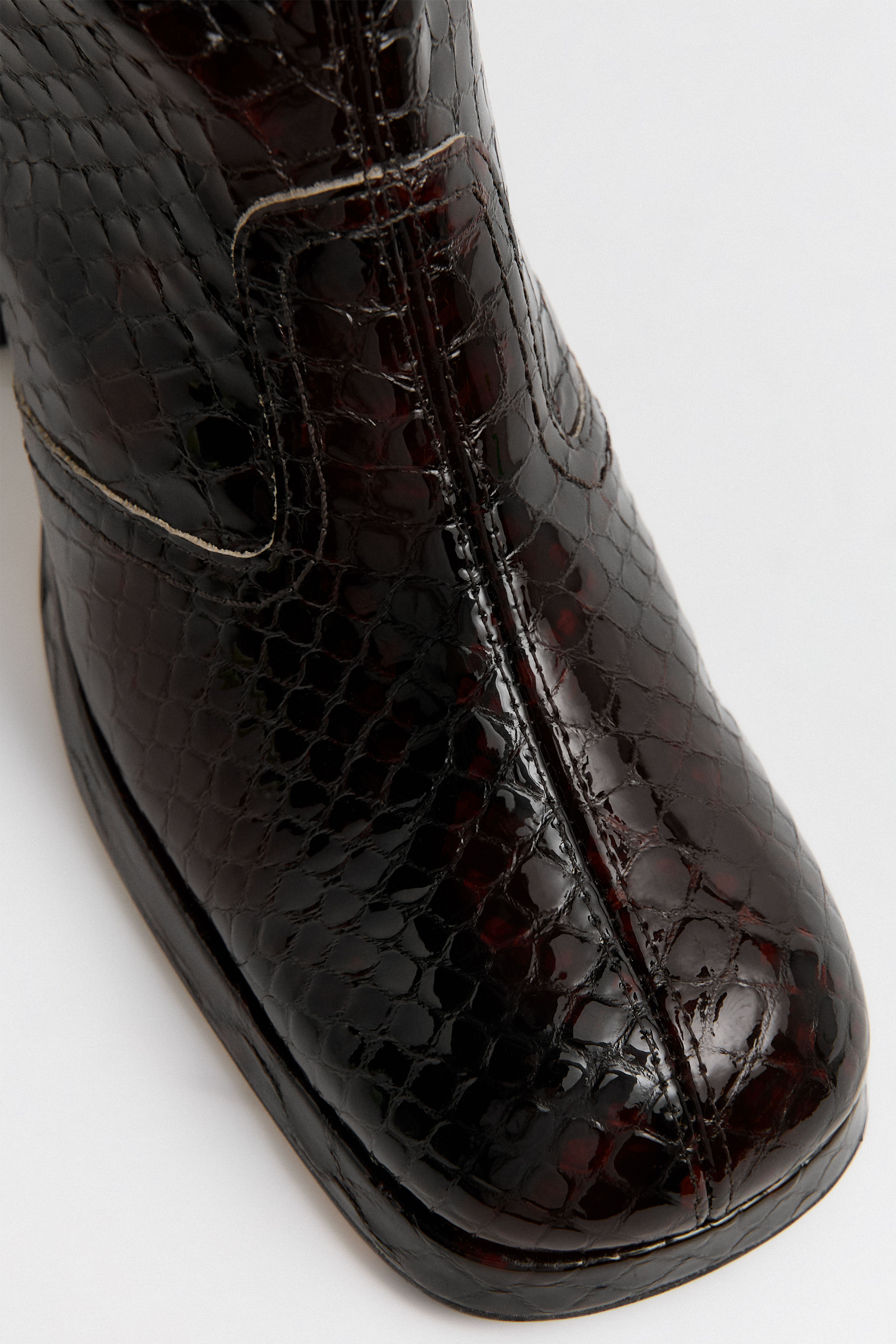 Donna Boots Brown Embossed Snake Leather | Miista | Designed & Handmade in Europe