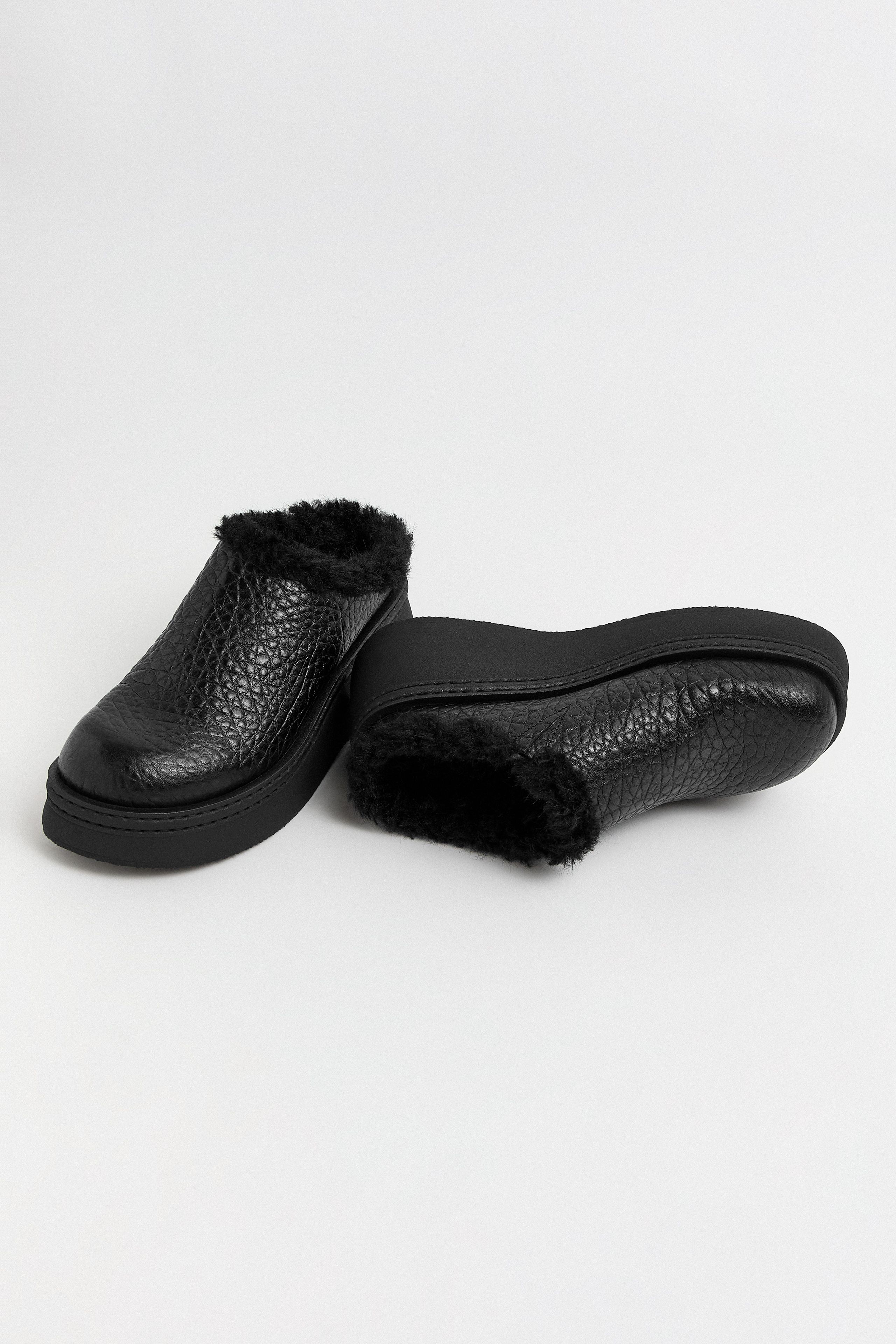 Kristi Mules - Black Leather | Miista