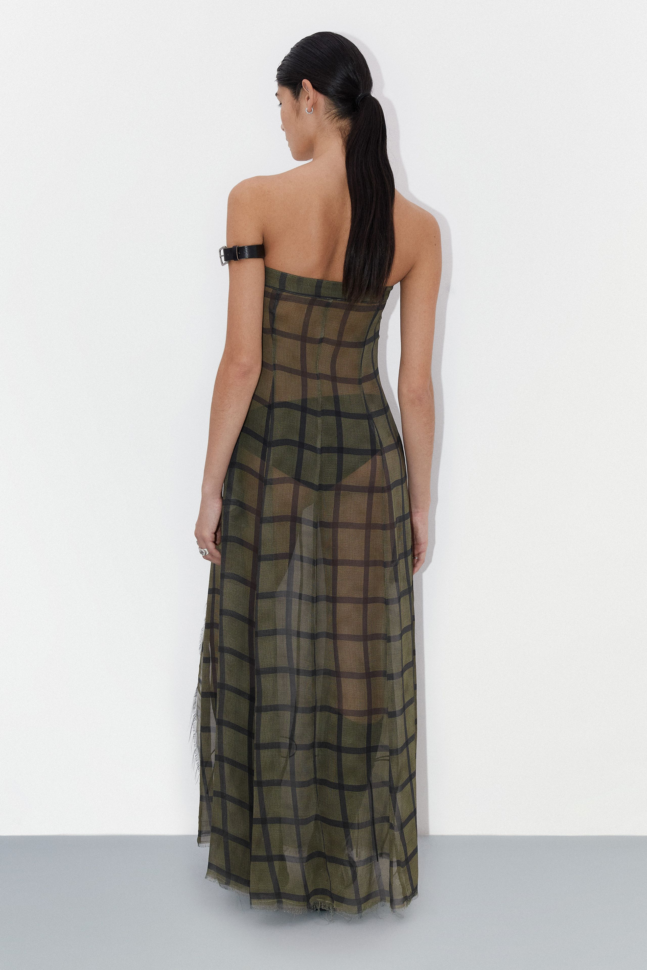 Kelemi Georgette Check Dress | Miista