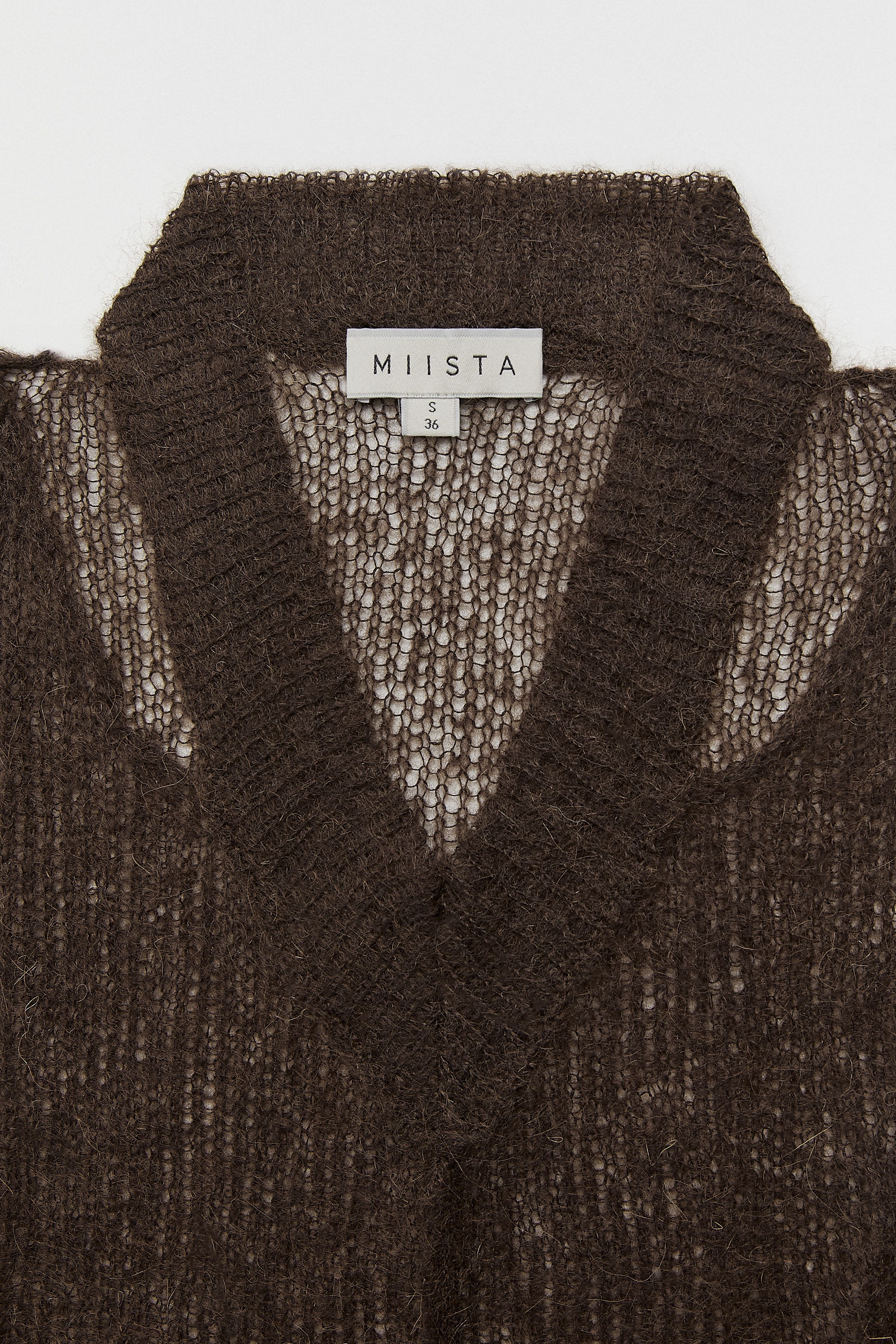 美品 TENDERLOIN T-MOHAIR V BROWN L テンダーロイン モヘアニット 茶