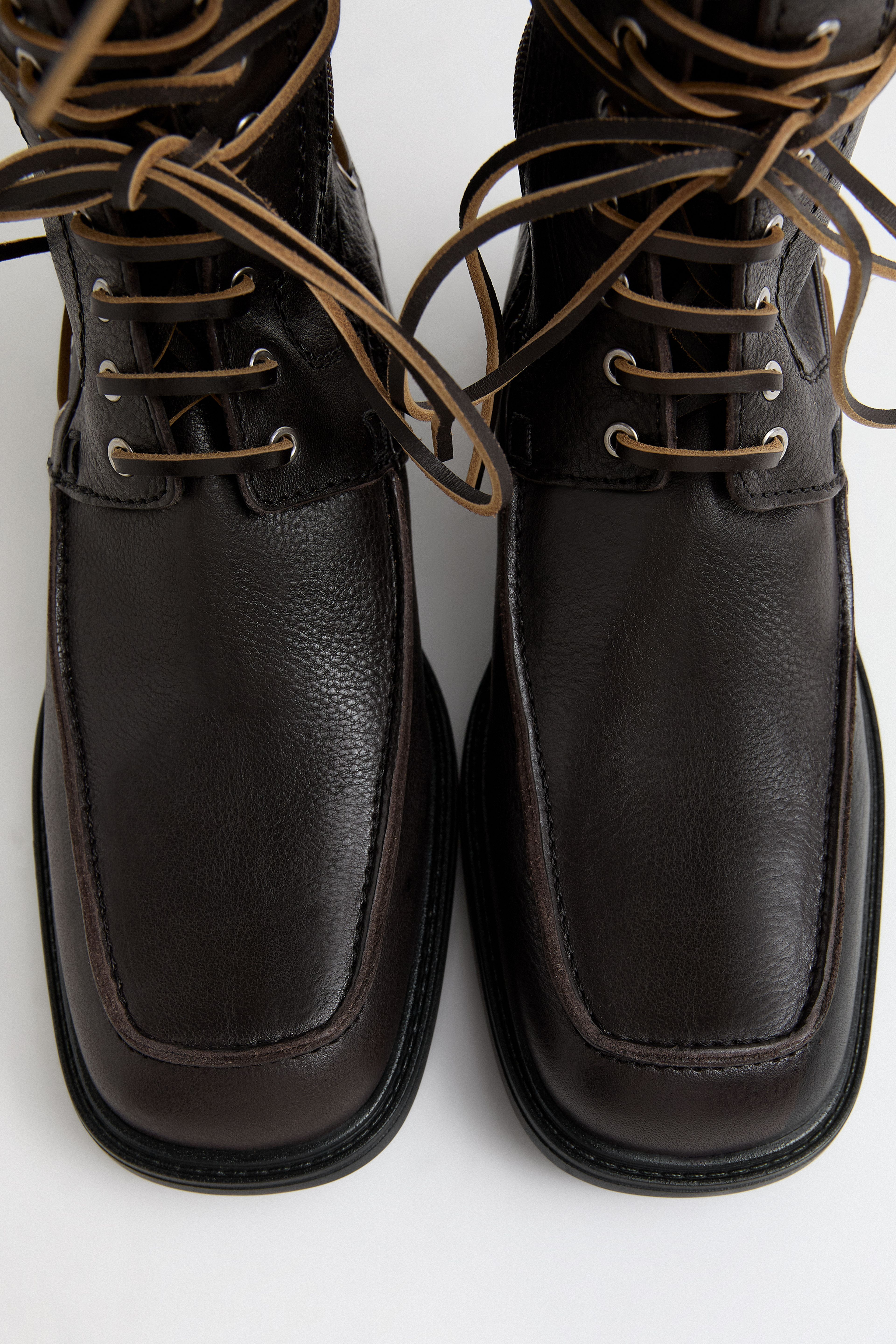 Sanne Boots - Black Brown Leather | Miista | Designed & Handmade in Europe