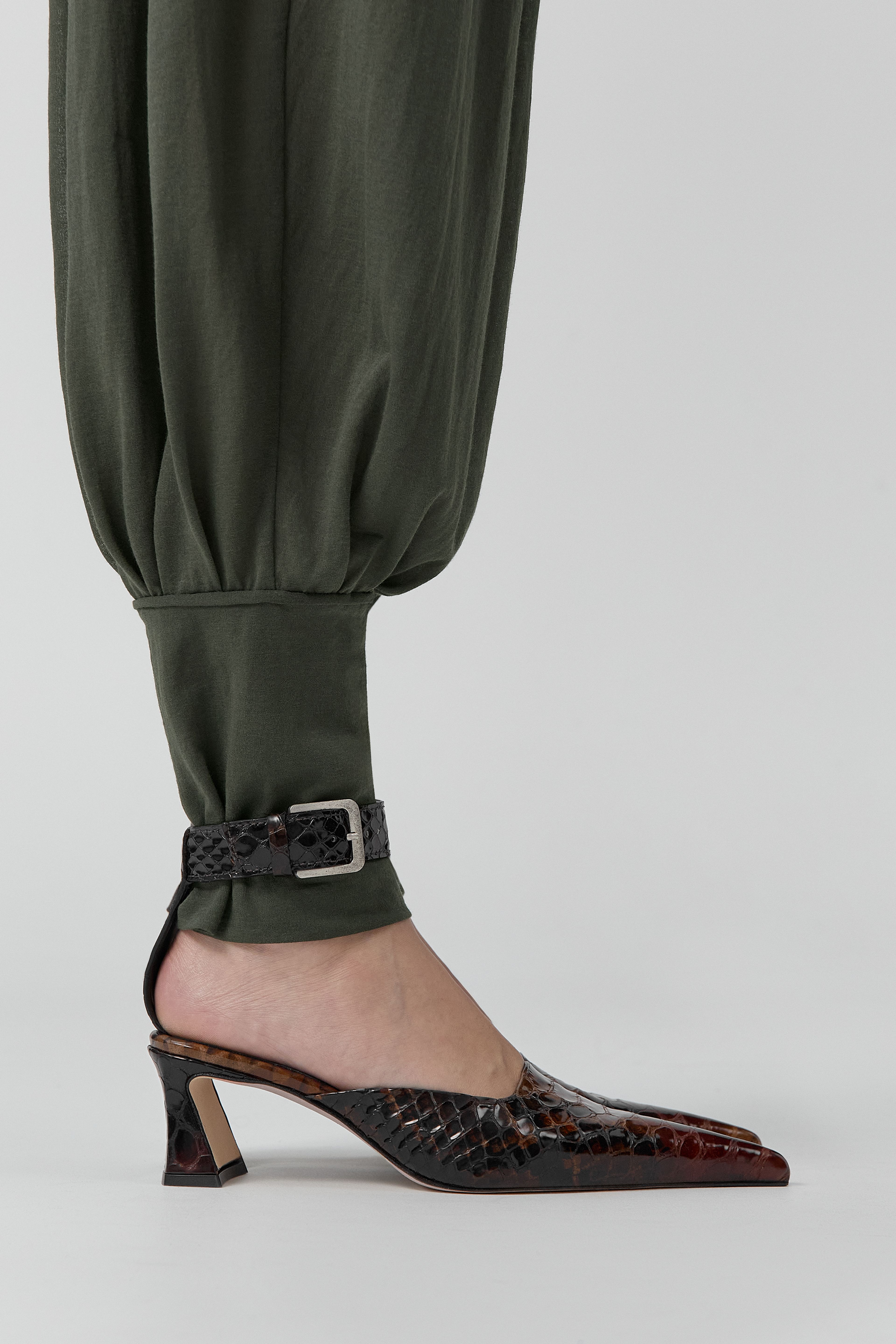 Qori Courts - Tan Snake Embossed Leather | Miista | Designed & Handmade in Europe