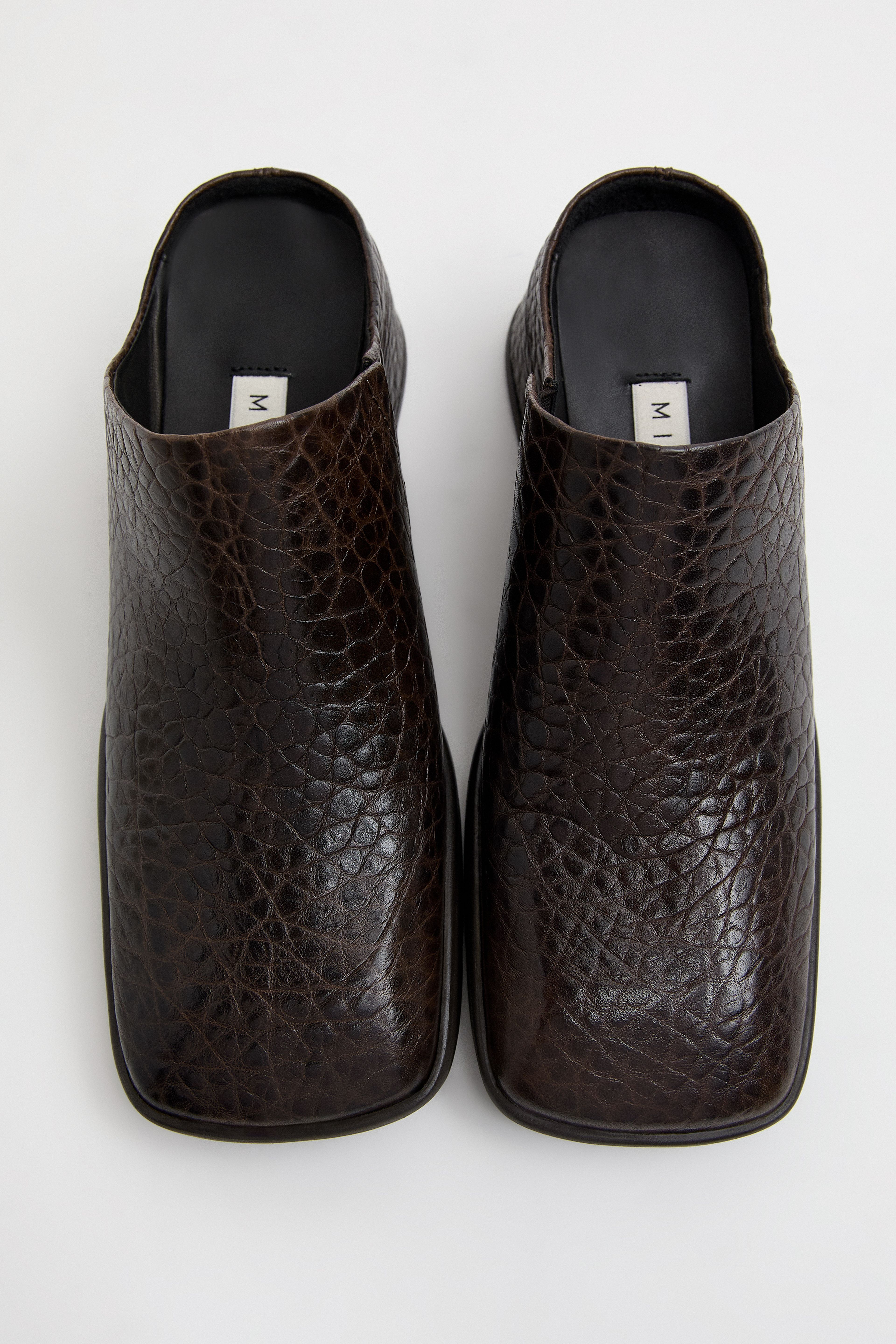Amoy Mules - Brown Grainy Leather | Miista | Designed & Handmade in Europe